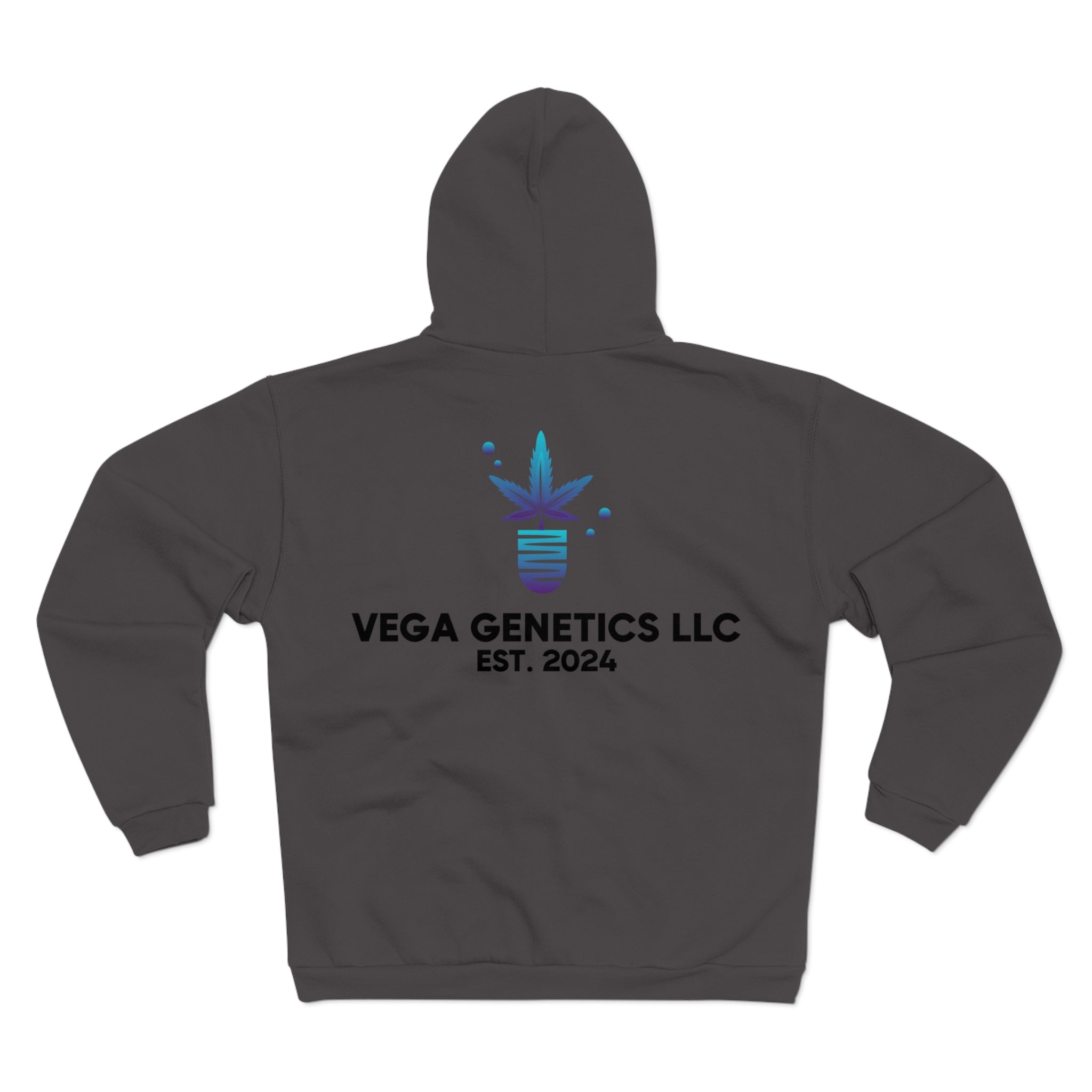 Chic Unisex Hooded Zip Sweatshirt with Silly Rabbit Artwork & Logo (No Background)