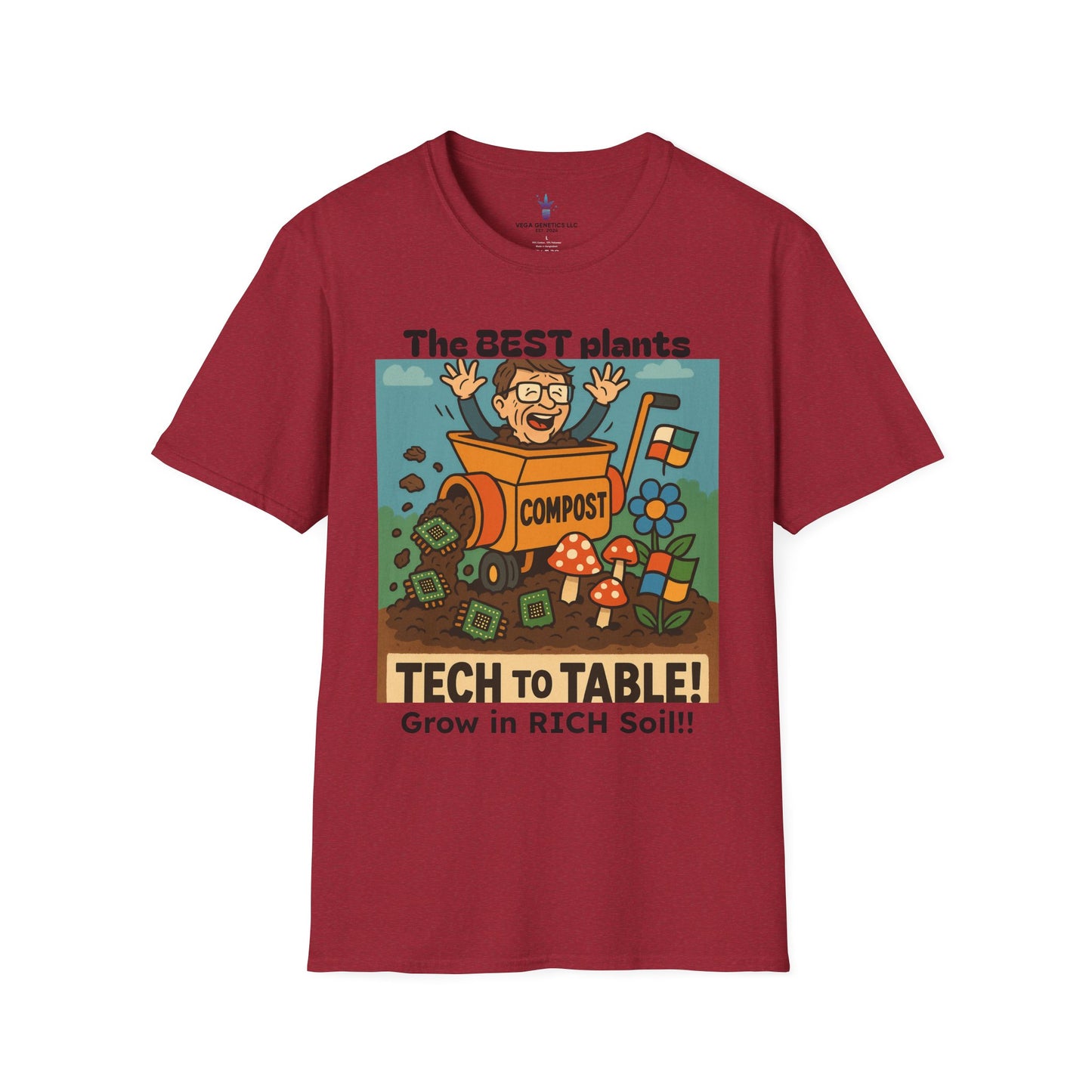 Tech to Table Funny Gardening T-Shirt, Plant Lover Gift, Eco-Friendly Shirt, Sustainable Fashion, Gardening Humor Tee, Tech to Table Quote