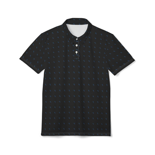 Coastal Vibes Vega Genetics Unisex Polo Shirt (Black) - Casual Comfort for Summer Adventures