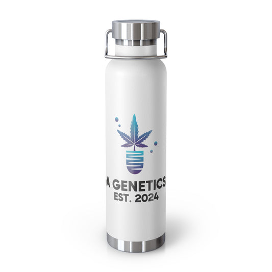 Vega Genetics logo Insulated Water Bottle, Cannabis Gift for anyone, Eco-Friendly Drinkware, Perfect for Outdoors, Birthday or 420 Celebration