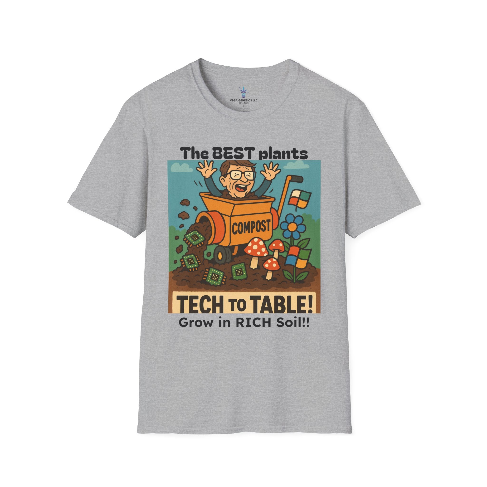 Tech to Table Funny Gardening T-Shirt, Plant Lover Gift, Eco-Friendly Shirt, Sustainable Fashion, Gardening Humor Tee, Tech to Table Quote
