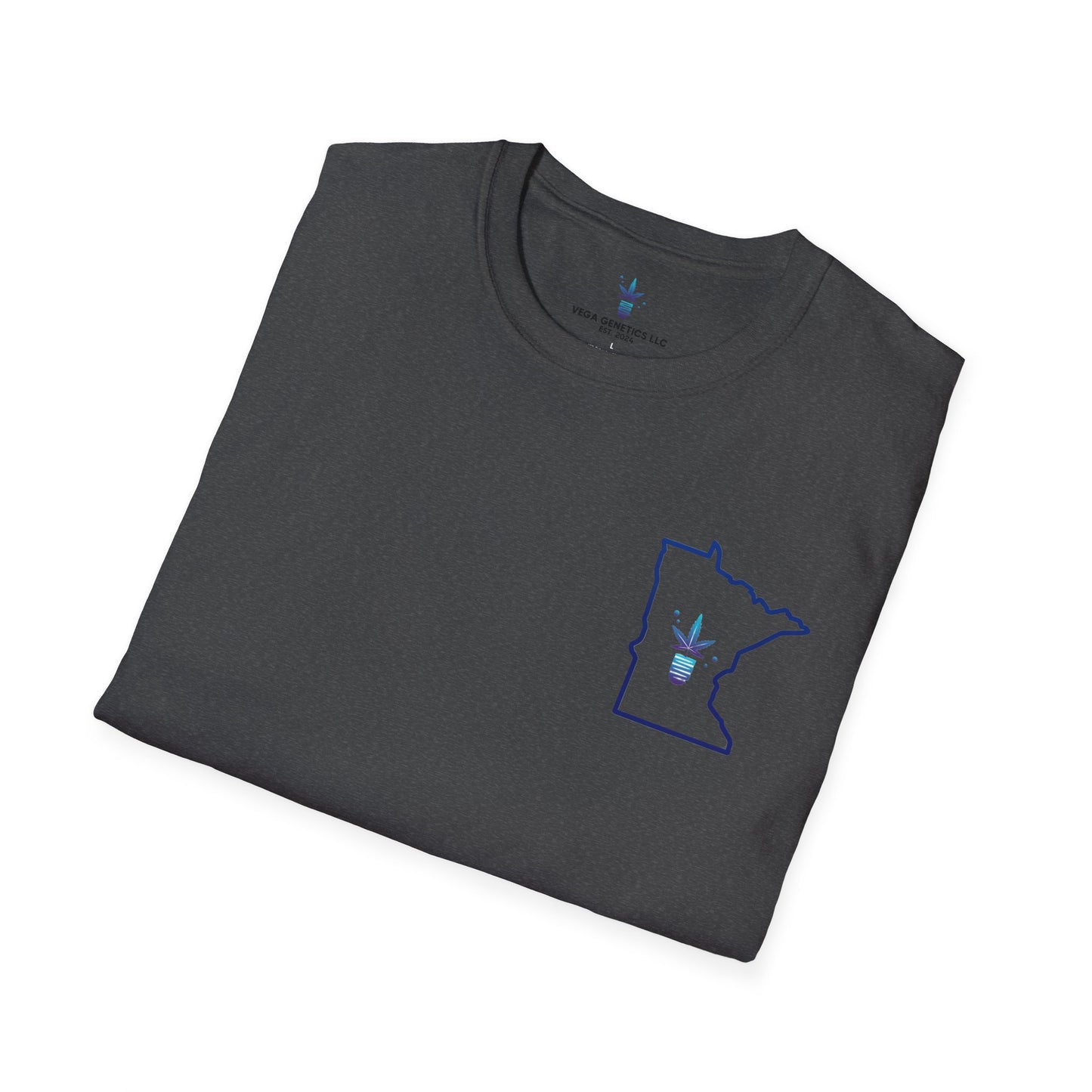 Minnesota Outline Vega Print Unisex Softstyle T-Shirt - Stylish MN State Love Tee, Casual Wear, Travel Souvenir, Great Gift for Locals & Visitors
