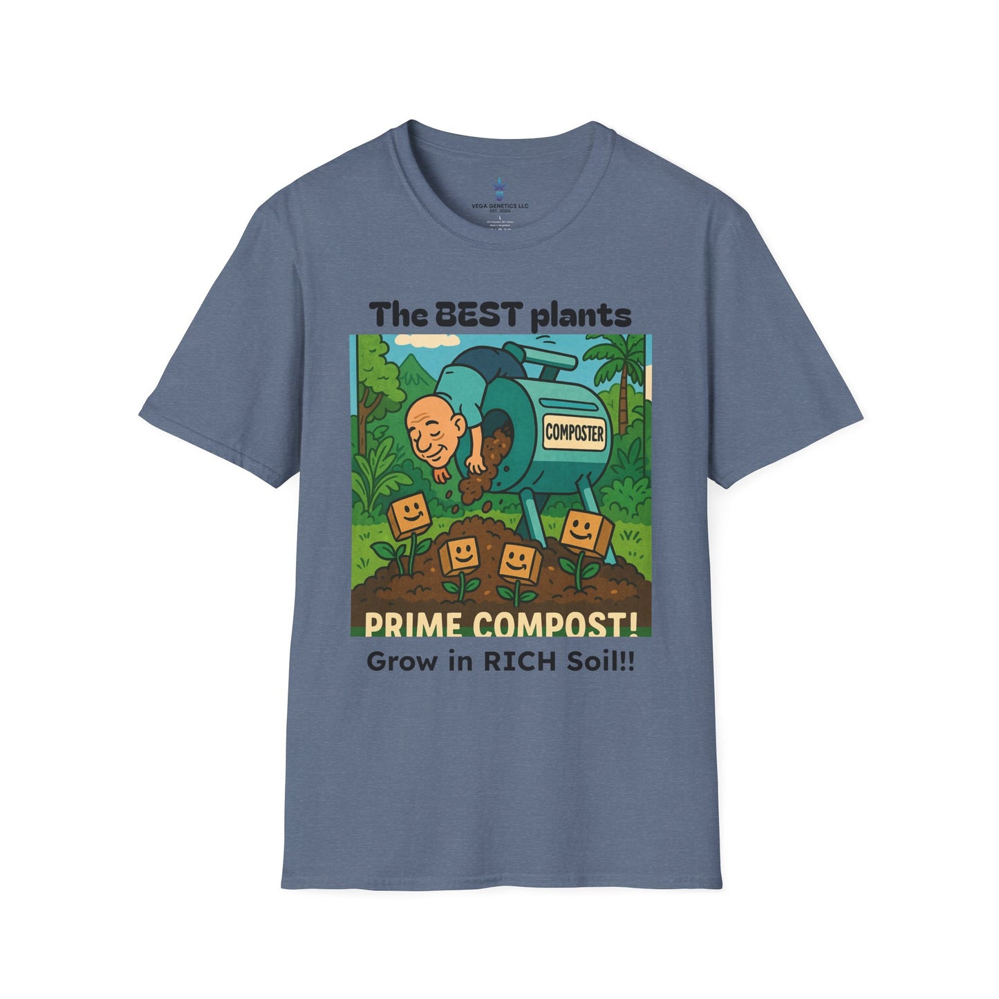 Prime Compost Funny Gardening T-Shirt, Plant Lover Gift, Eco-Friendly Shirt, Sustainable Fashion, Gardening Humor Tee, Prime Compost Quote