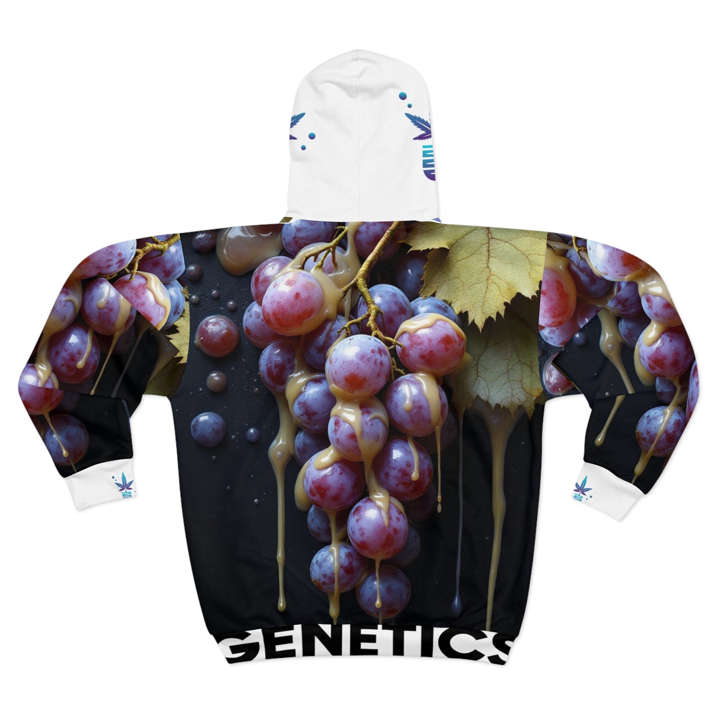 Vega's Greasy Grape Zip Hoodie - Unisex Design for Lovers of Gooey Grape Deliciousness