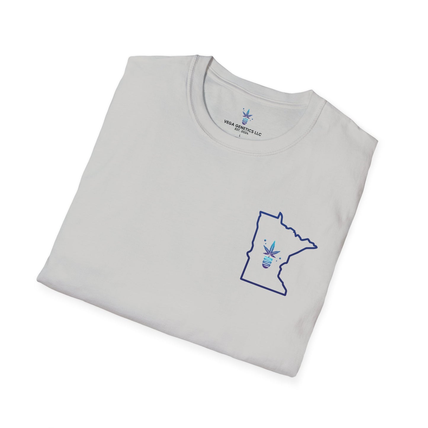 Minnesota Outline Vega Print Unisex Softstyle T-Shirt - Stylish MN State Love Tee, Casual Wear, Travel Souvenir, Great Gift for Locals & Visitors