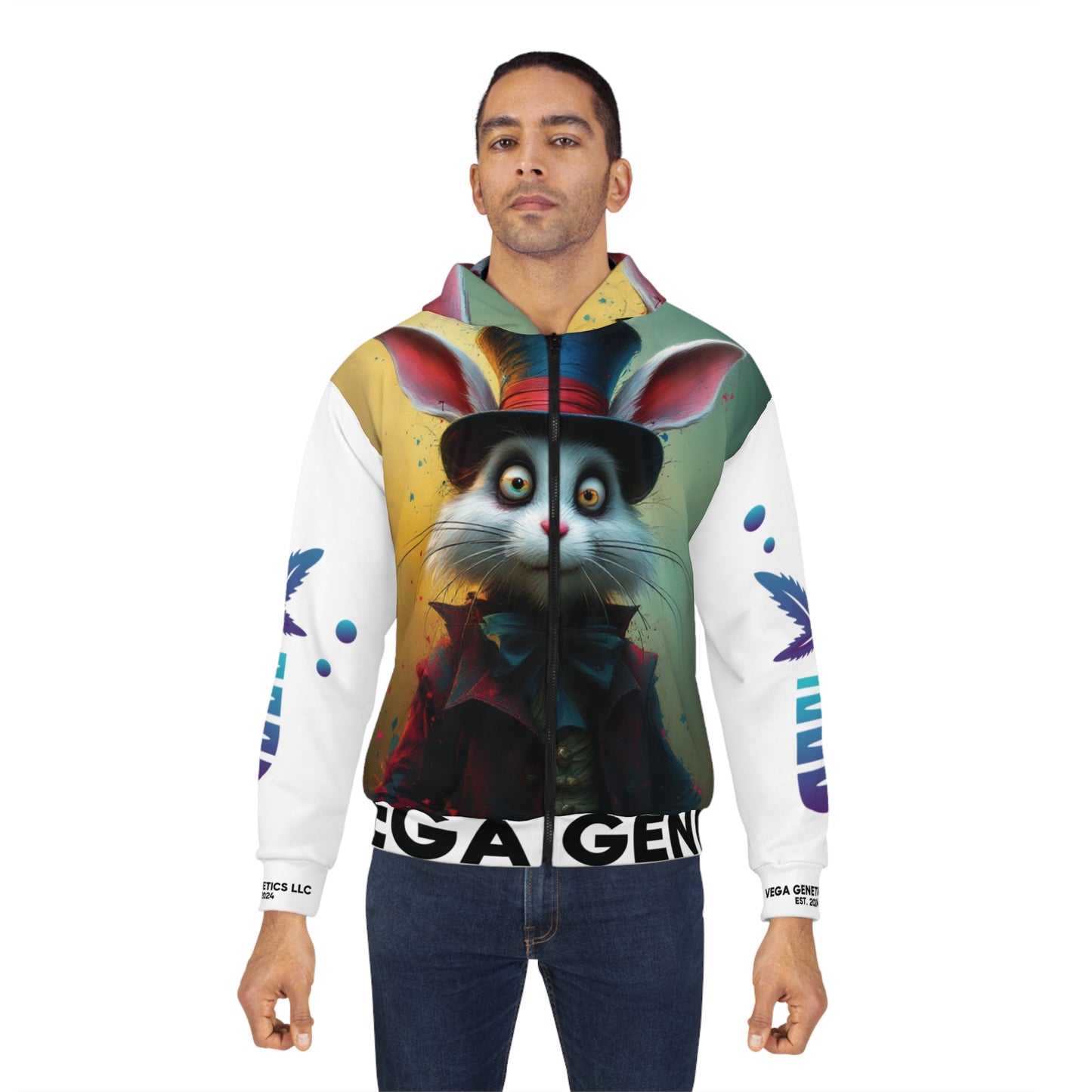 Silly Rabbit Hoodie - Stylish Unisex Zip Hoodie with Colorful Design