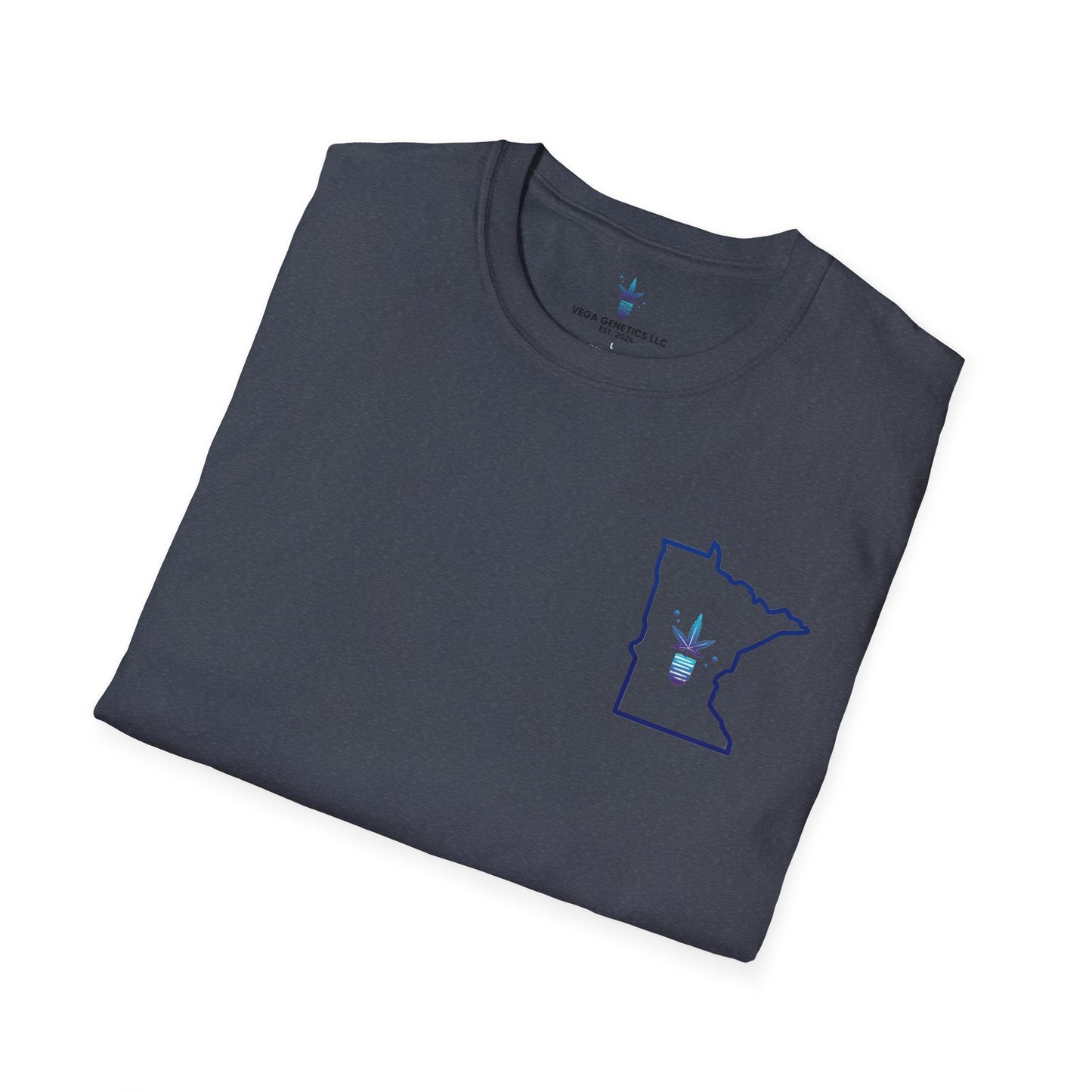 Minnesota Outline Vega Print Unisex Softstyle T-Shirt - Stylish MN State Love Tee, Casual Wear, Travel Souvenir, Great Gift for Locals & Visitors
