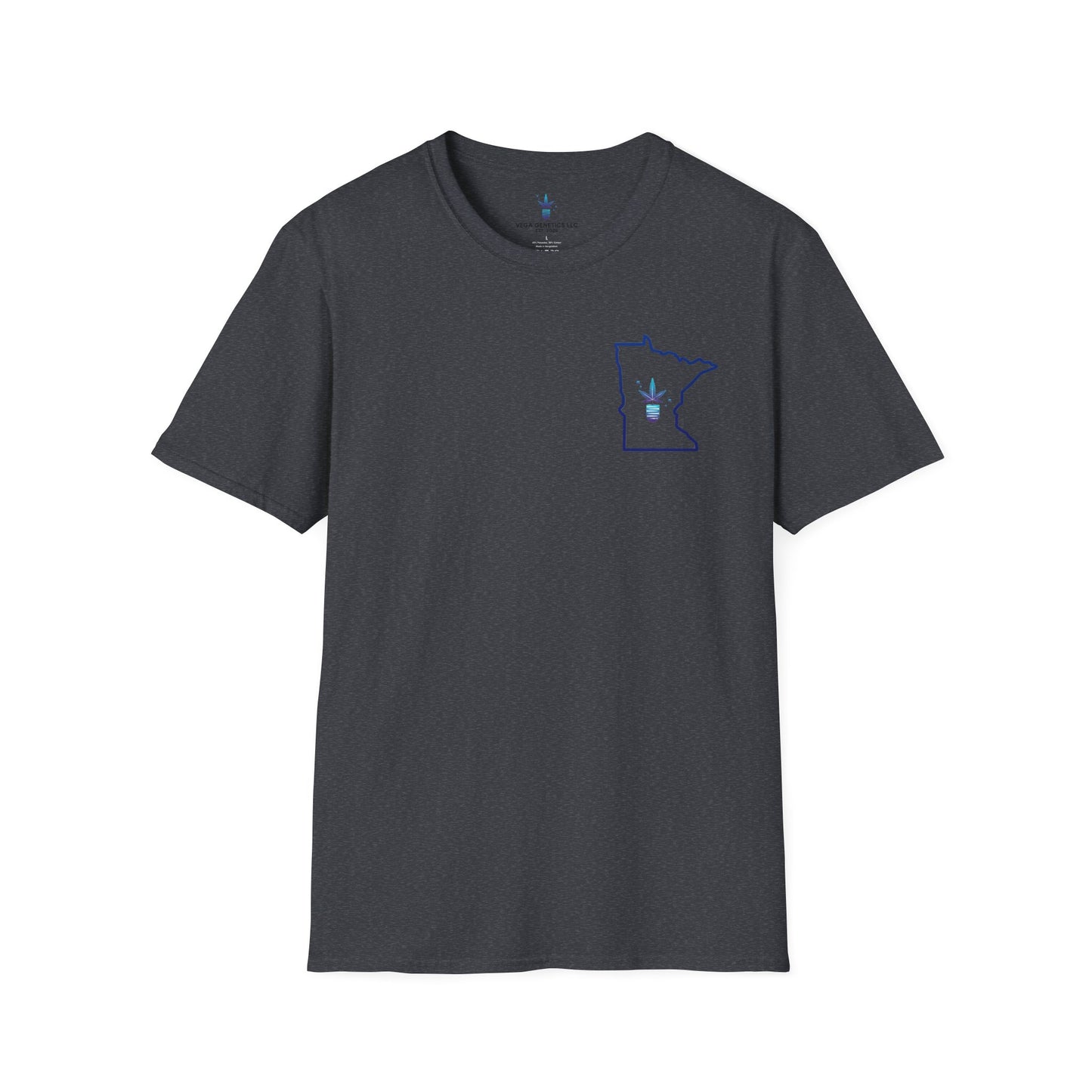 Minnesota Outline Vega Print Unisex Softstyle T-Shirt - Stylish MN State Love Tee, Casual Wear, Travel Souvenir, Great Gift for Locals & Visitors