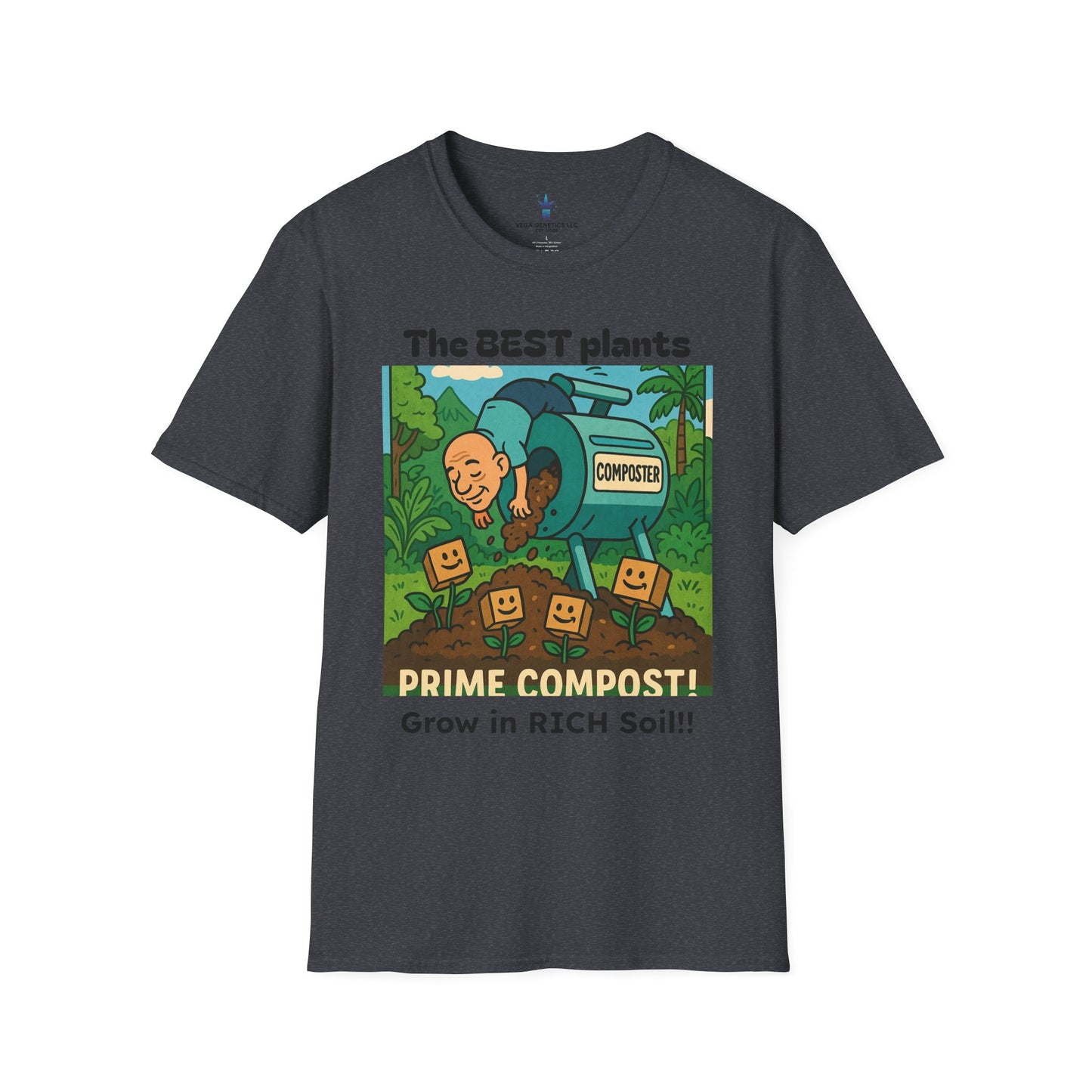 Prime Compost Funny Gardening T-Shirt, Plant Lover Gift, Eco-Friendly Shirt, Sustainable Fashion, Gardening Humor Tee, Prime Compost Quote