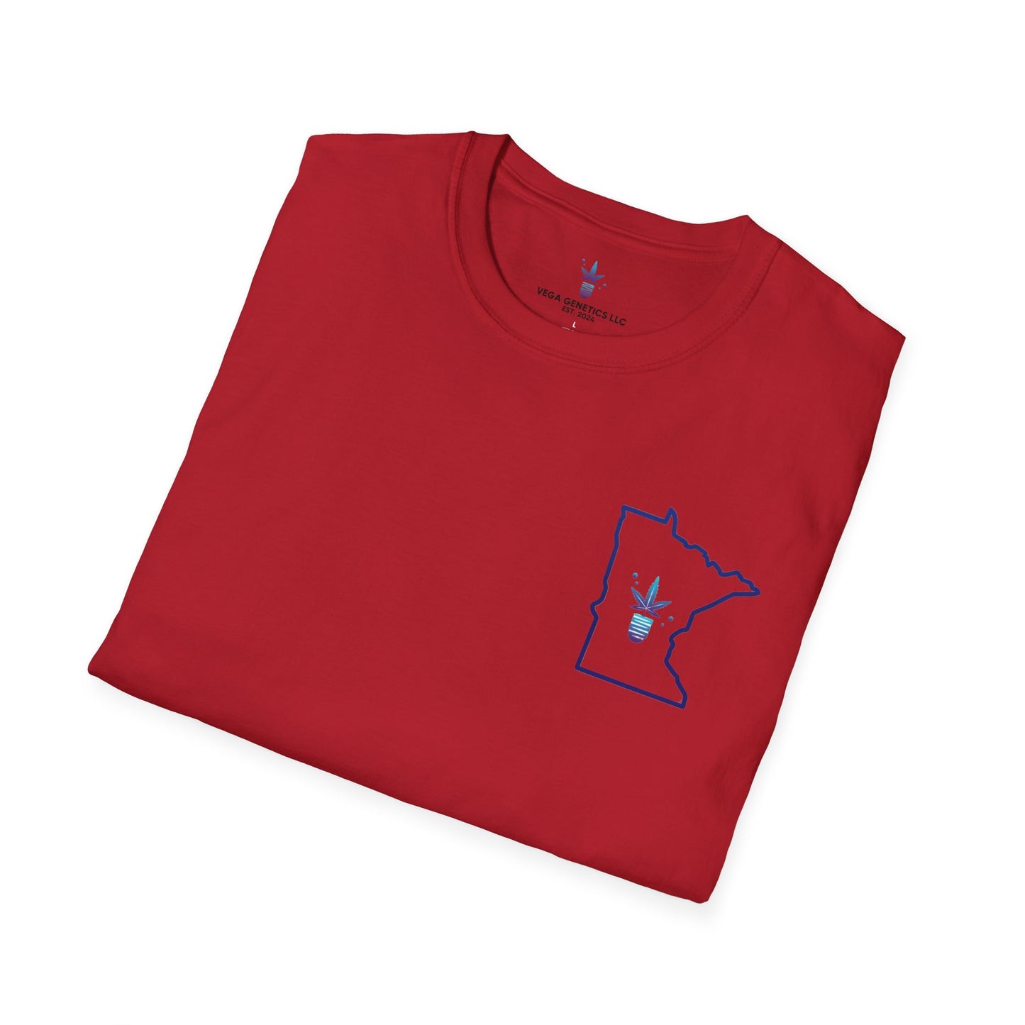 Minnesota Outline Vega Print Unisex Softstyle T-Shirt - Stylish MN State Love Tee, Casual Wear, Travel Souvenir, Great Gift for Locals & Visitors