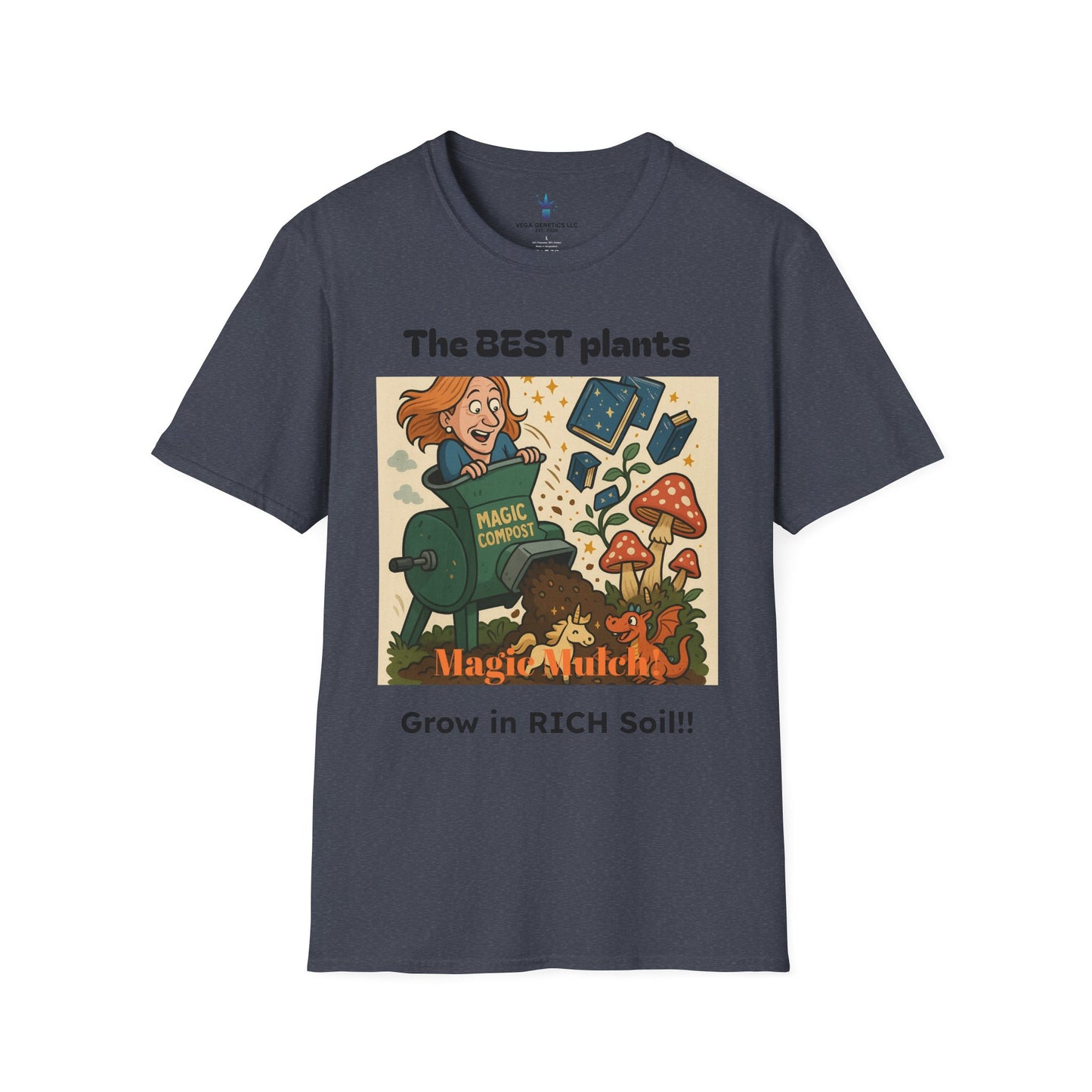 Magic Mulch Funny Gardening T-Shirt, Plant Lover Gift, Eco-Friendly Shirt, Sustainable Fashion, Gardening Humor Tee, Magic Mulch Quote
