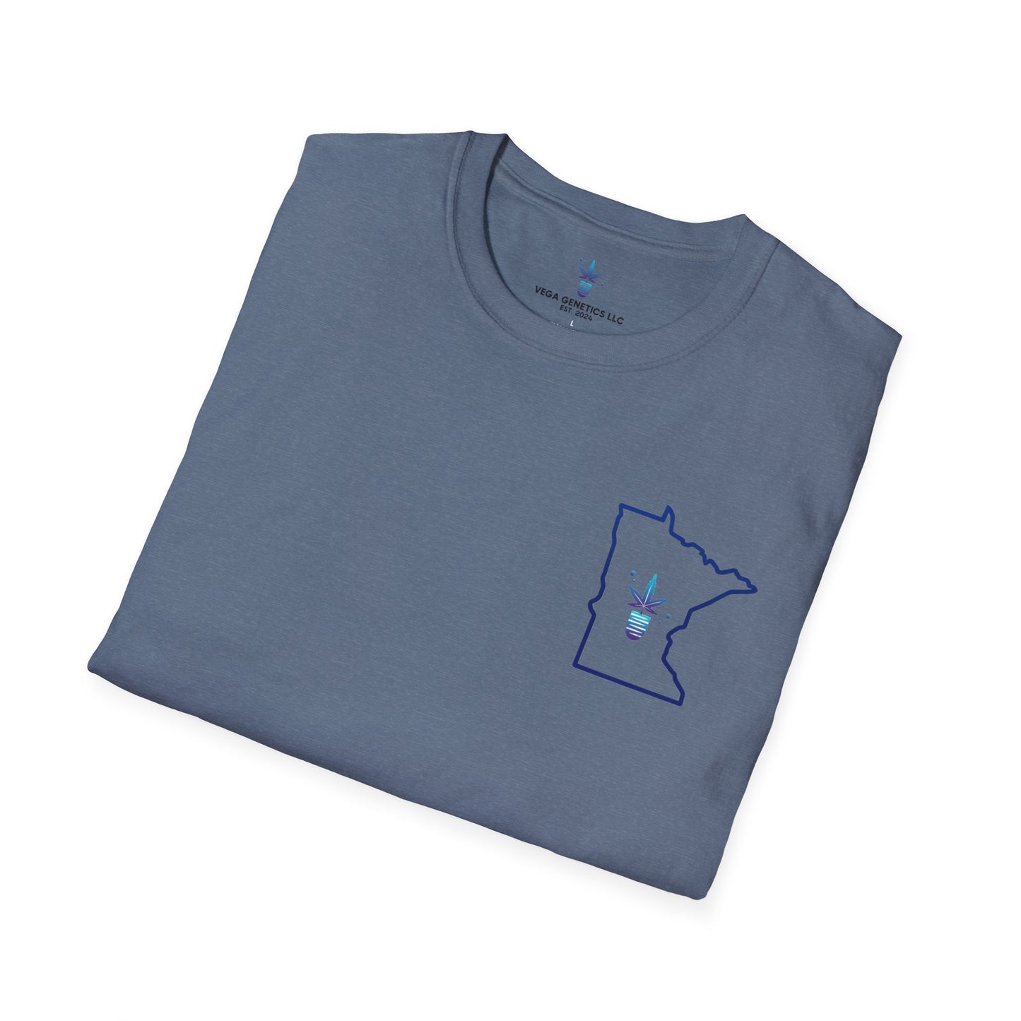 Minnesota Outline Vega Print Unisex Softstyle T-Shirt - Stylish MN State Love Tee, Casual Wear, Travel Souvenir, Great Gift for Locals & Visitors