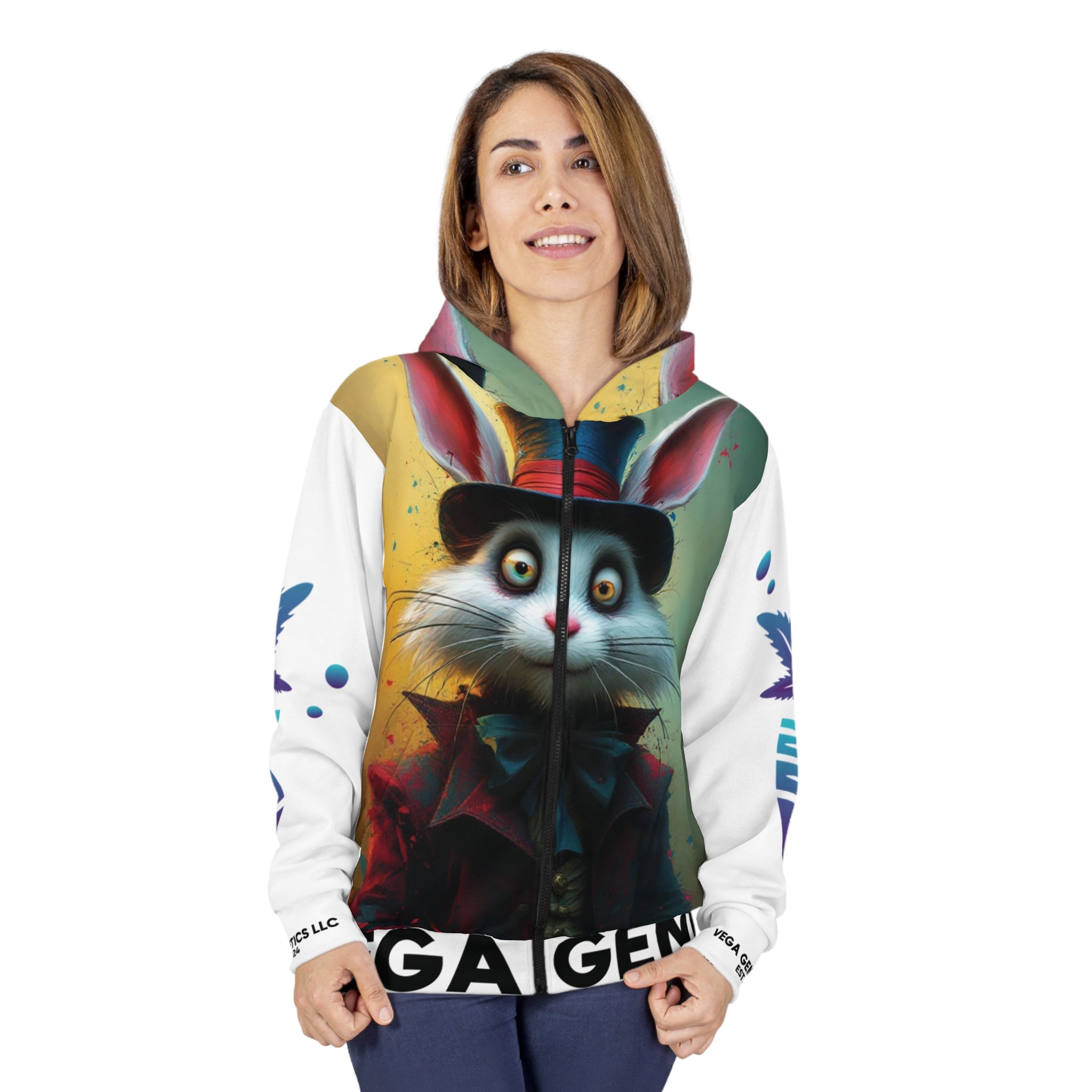 Silly Rabbit Hoodie - Stylish Unisex Zip Hoodie with Colorful Design