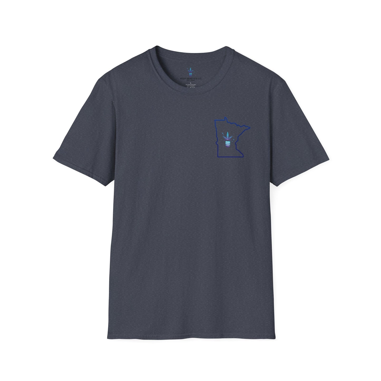 Minnesota Outline Vega Print Unisex Softstyle T-Shirt - Stylish MN State Love Tee, Casual Wear, Travel Souvenir, Great Gift for Locals & Visitors