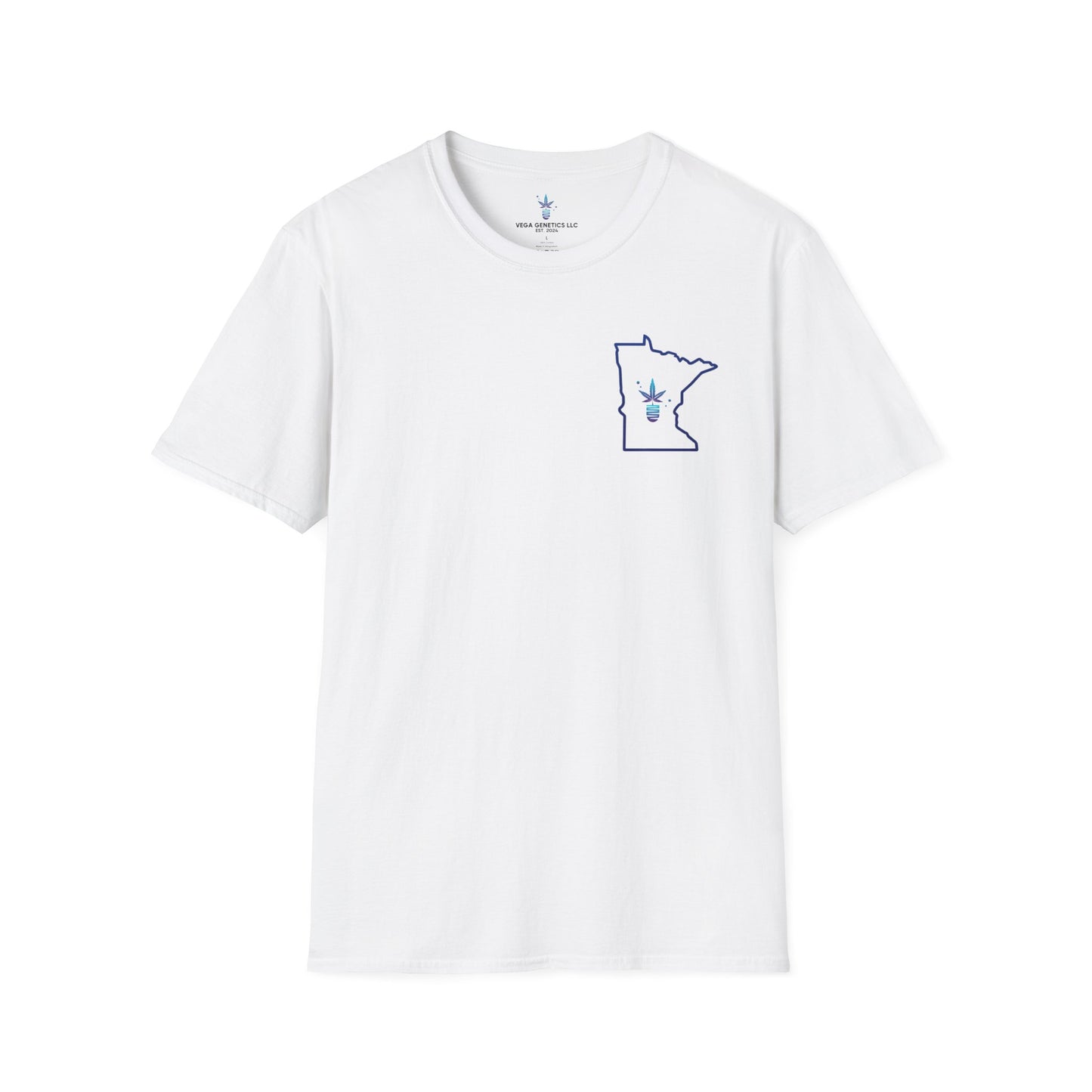 Minnesota Outline Vega Print Unisex Softstyle T-Shirt - Stylish MN State Love Tee, Casual Wear, Travel Souvenir, Great Gift for Locals & Visitors