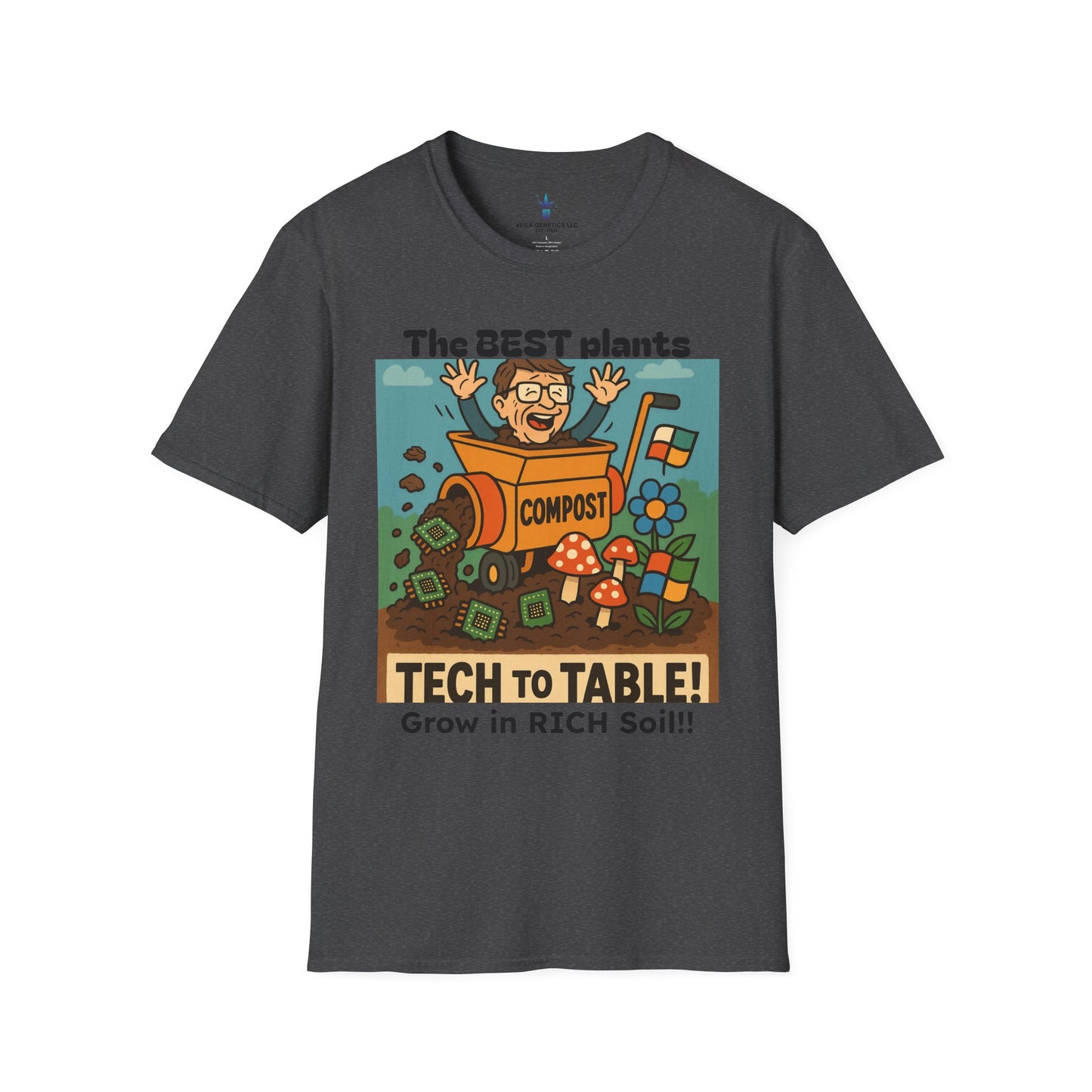 Tech to Table Funny Gardening T-Shirt, Plant Lover Gift, Eco-Friendly Shirt, Sustainable Fashion, Gardening Humor Tee, Tech to Table Quote