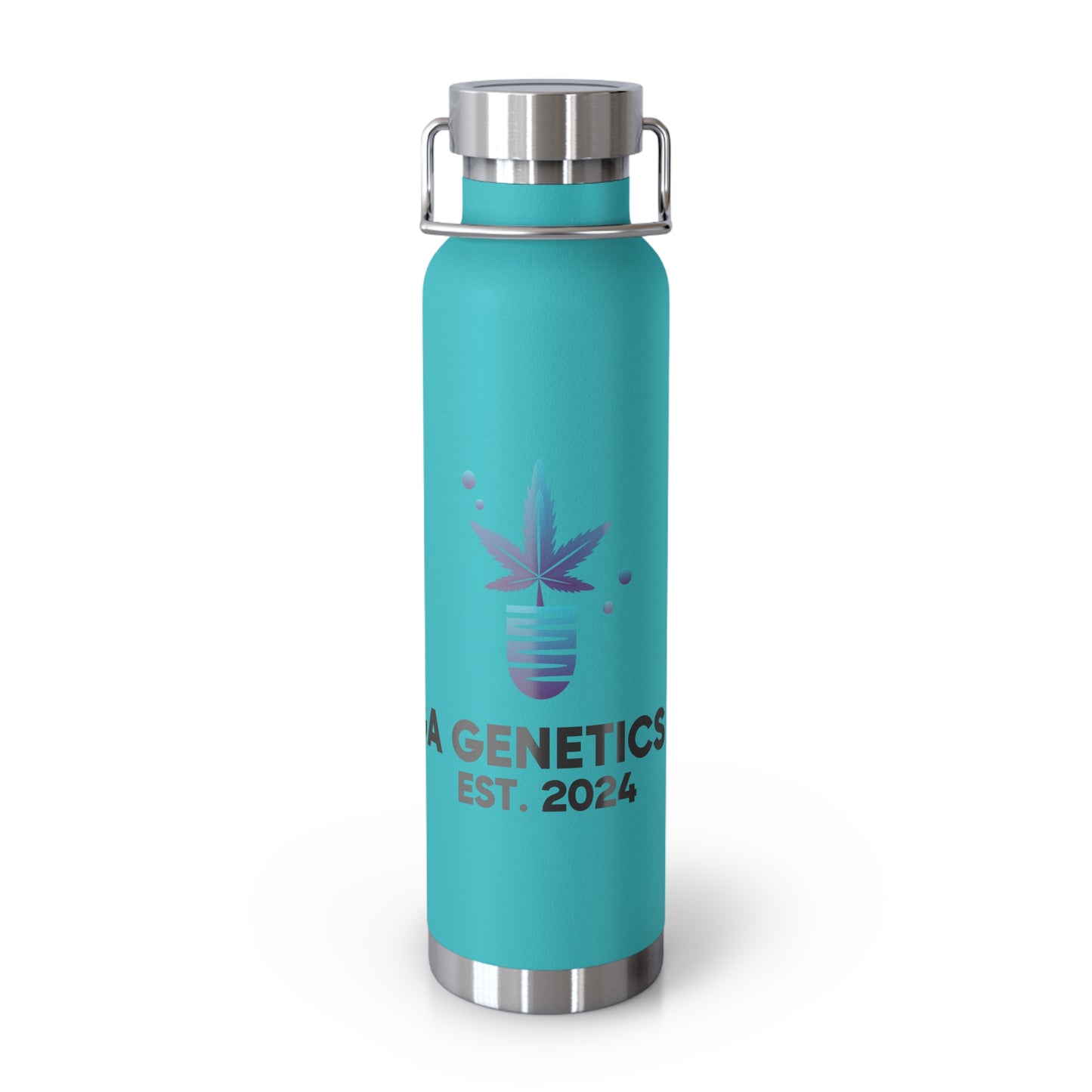 Vega Genetics logo Insulated Water Bottle, Cannabis Gift for anyone, Eco-Friendly Drinkware, Perfect for Outdoors, Birthday or 420 Celebration
