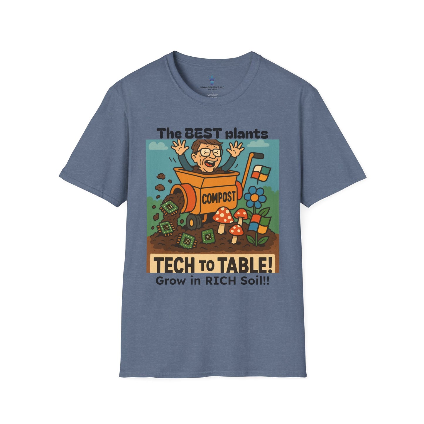 Tech to Table Funny Gardening T-Shirt, Plant Lover Gift, Eco-Friendly Shirt, Sustainable Fashion, Gardening Humor Tee, Tech to Table Quote