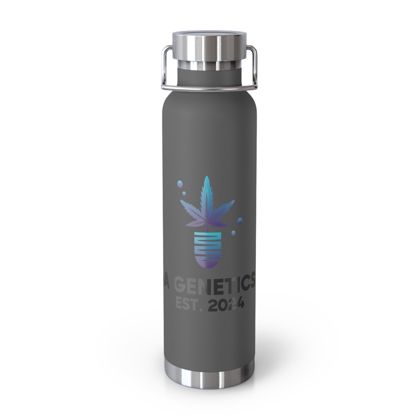 Vega Genetics logo Insulated Water Bottle, Cannabis Gift for anyone, Eco-Friendly Drinkware, Perfect for Outdoors, Birthday or 420 Celebration