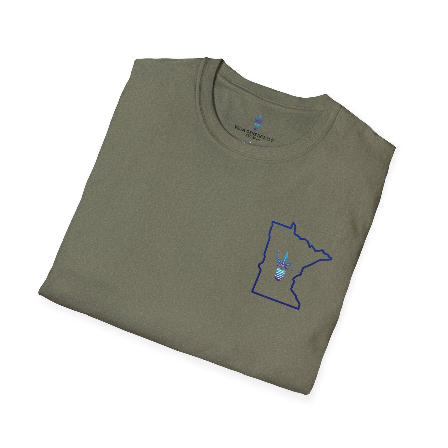 Minnesota Outline Vega Print Unisex Softstyle T-Shirt - Stylish MN State Love Tee, Casual Wear, Travel Souvenir, Great Gift for Locals & Visitors