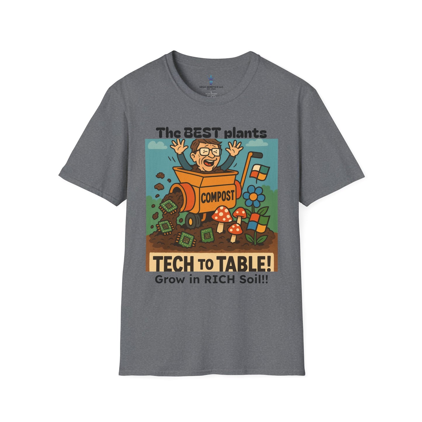 Tech to Table Funny Gardening T-Shirt, Plant Lover Gift, Eco-Friendly Shirt, Sustainable Fashion, Gardening Humor Tee, Tech to Table Quote