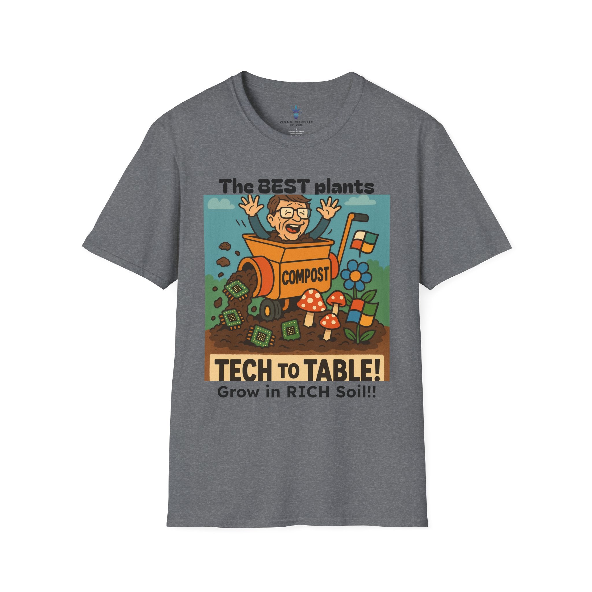 Tech to Table Funny Gardening T-Shirt, Plant Lover Gift, Eco-Friendly Shirt, Sustainable Fashion, Gardening Humor Tee, Tech to Table Quote