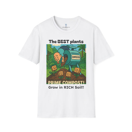Prime Compost Funny Gardening T-Shirt, Plant Lover Gift, Eco-Friendly Shirt, Sustainable Fashion, Gardening Humor Tee, Prime Compost Quote