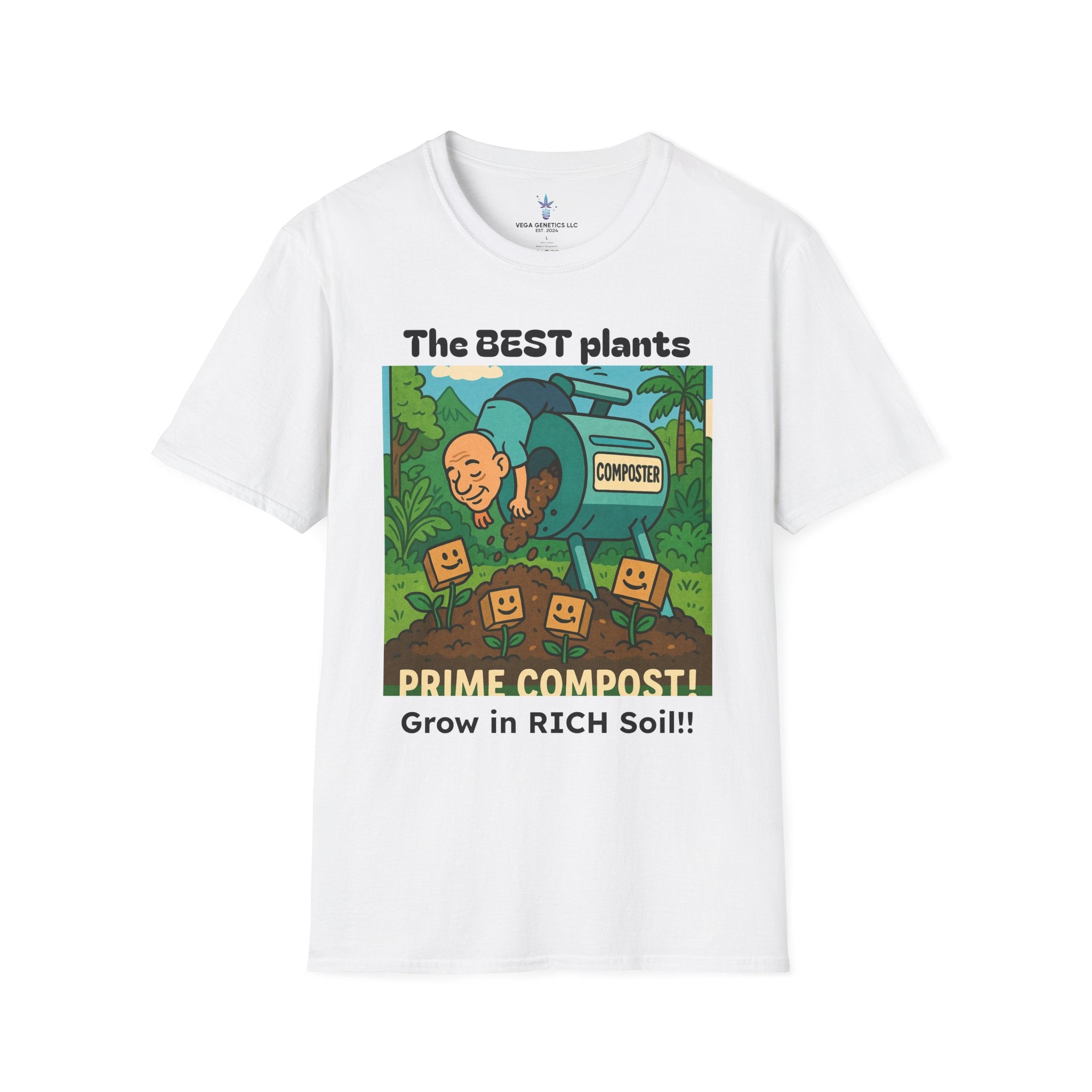 Prime Compost Funny Gardening T-Shirt, Plant Lover Gift, Eco-Friendly Shirt, Sustainable Fashion, Gardening Humor Tee, Prime Compost Quote