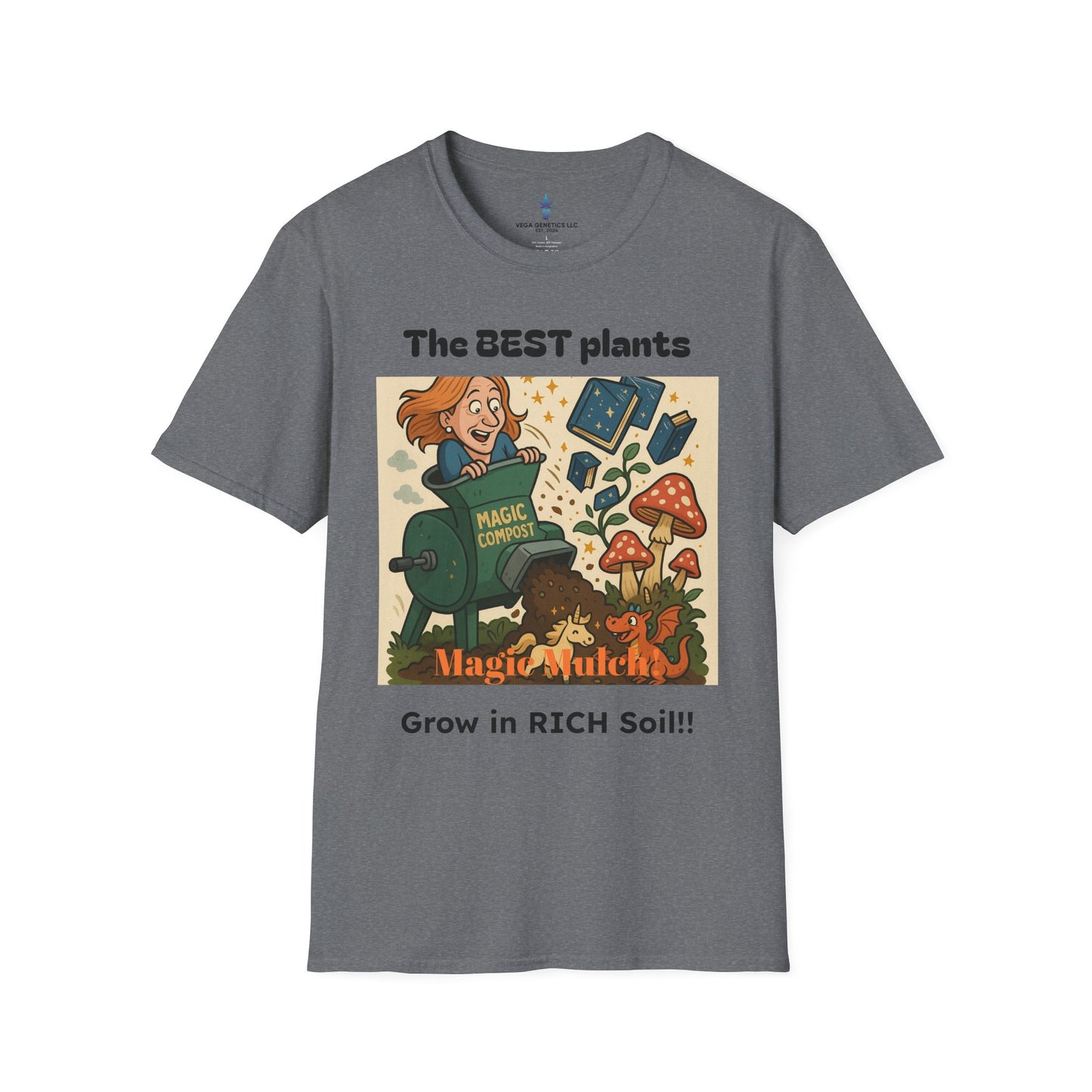 Magic Mulch Funny Gardening T-Shirt, Plant Lover Gift, Eco-Friendly Shirt, Sustainable Fashion, Gardening Humor Tee, Magic Mulch Quote