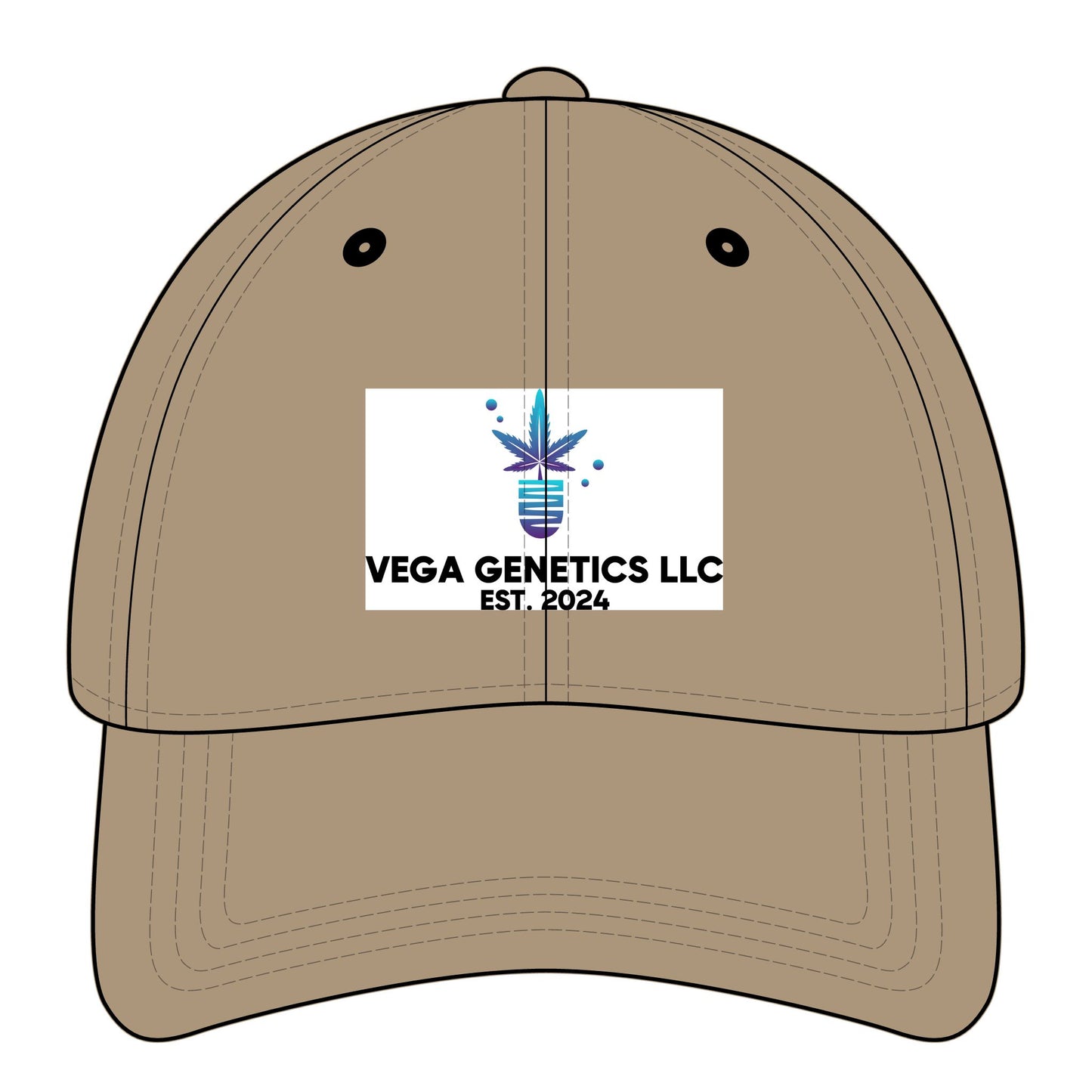 Vega Genetics Logo Dad Cap - Relaxed Classic Hat, Unisex Baseball Cap, Gift for Father's Day, Custom Logo Hat, Trendy Casual Wear