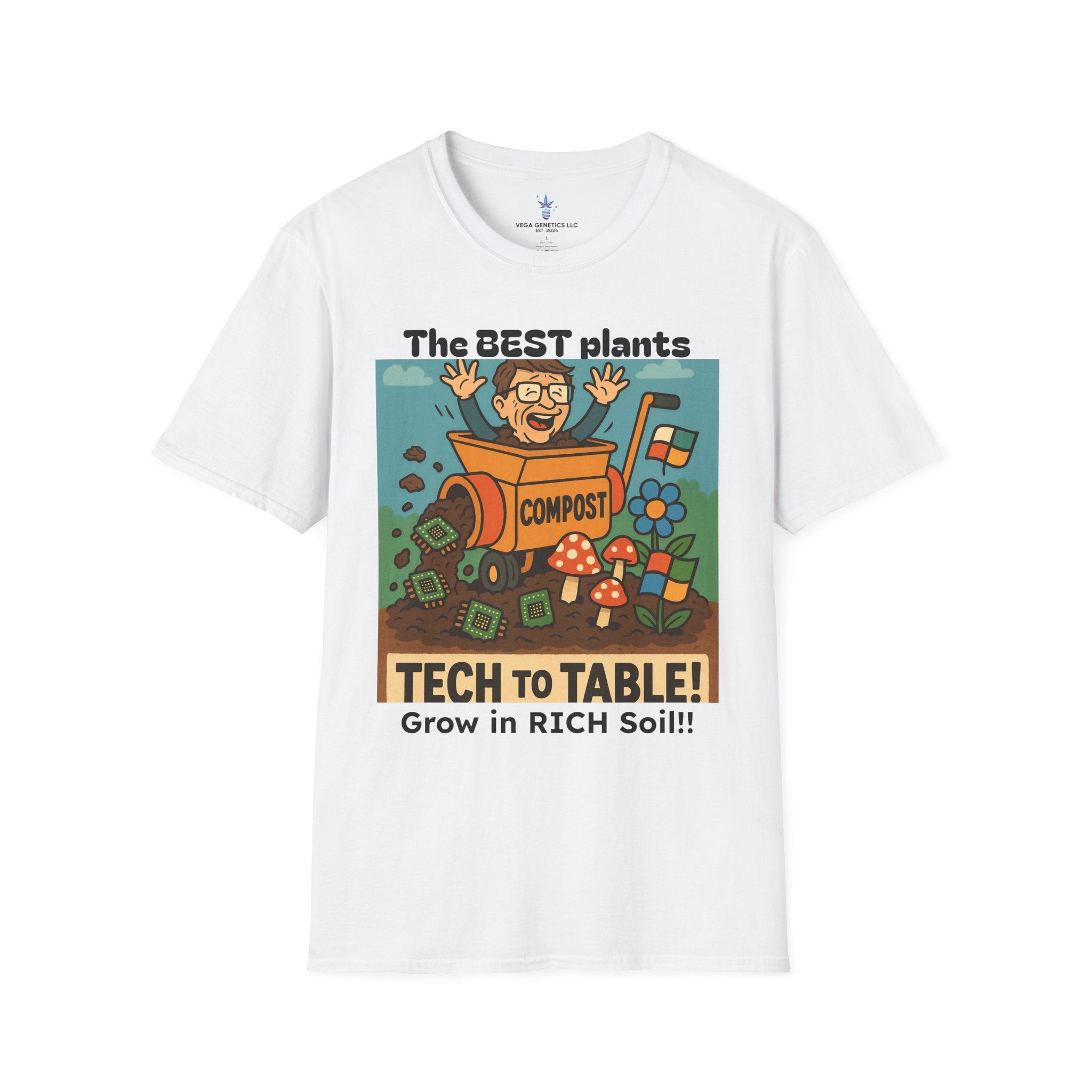 Tech to Table Funny Gardening T-Shirt, Plant Lover Gift, Eco-Friendly Shirt, Sustainable Fashion, Gardening Humor Tee, Tech to Table Quote