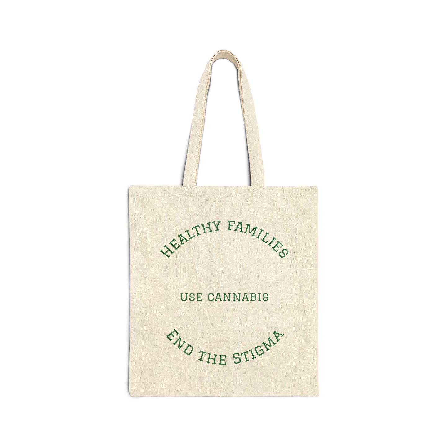 Cotton Canvas Tote Bag - Native American Family Cannabis Art