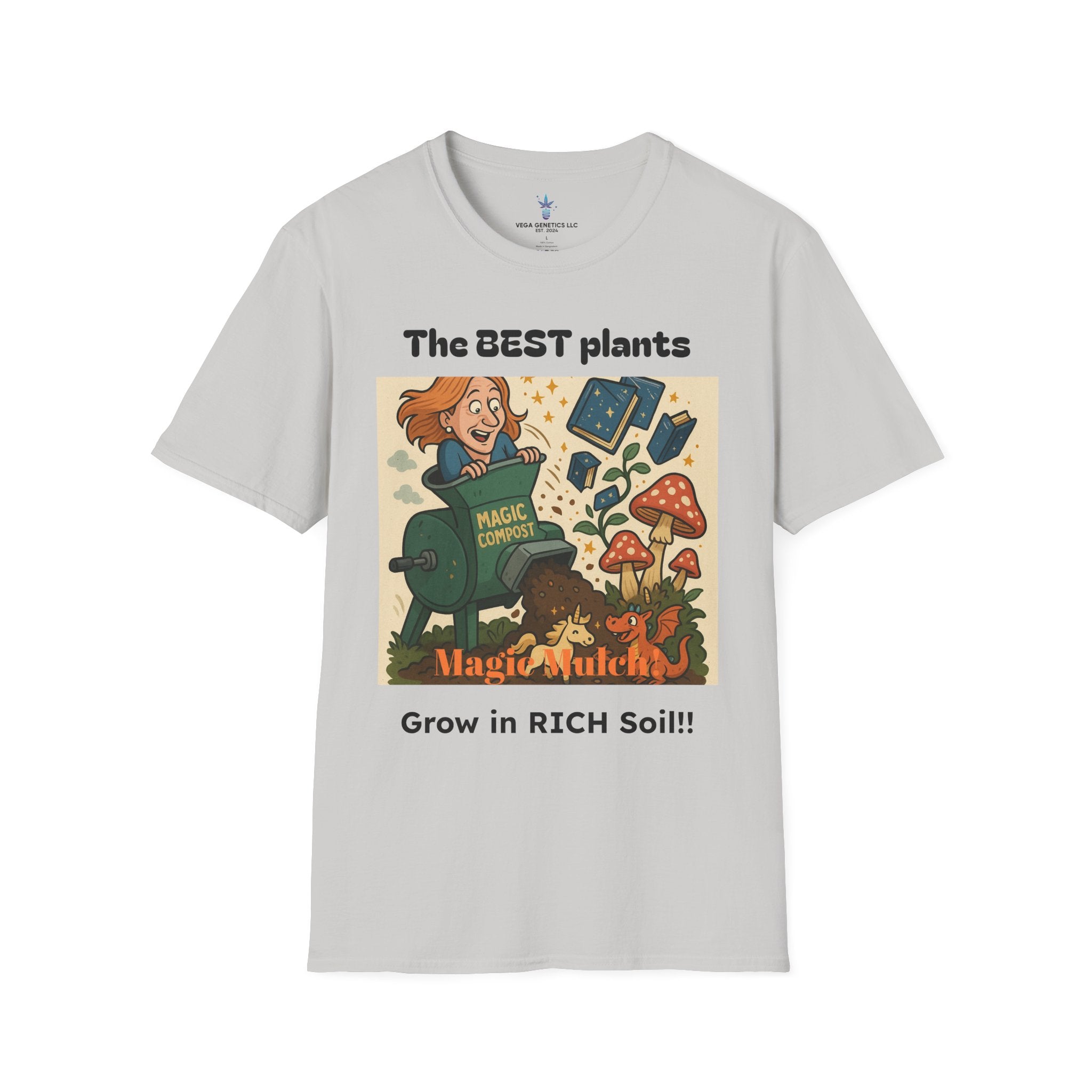 Magic Mulch Funny Gardening T-Shirt, Plant Lover Gift, Eco-Friendly Shirt, Sustainable Fashion, Gardening Humor Tee, Magic Mulch Quote