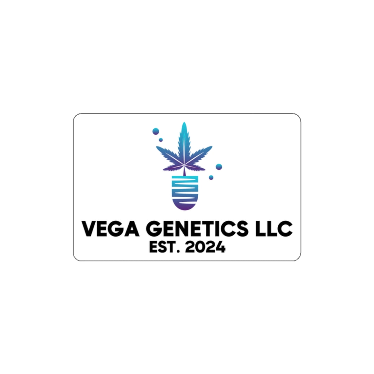 Vega Genetics LLC Die-Cut Stickers | Vega Genetics Logo Decals for Laptops & Journals | Custom Stickers Set 2025