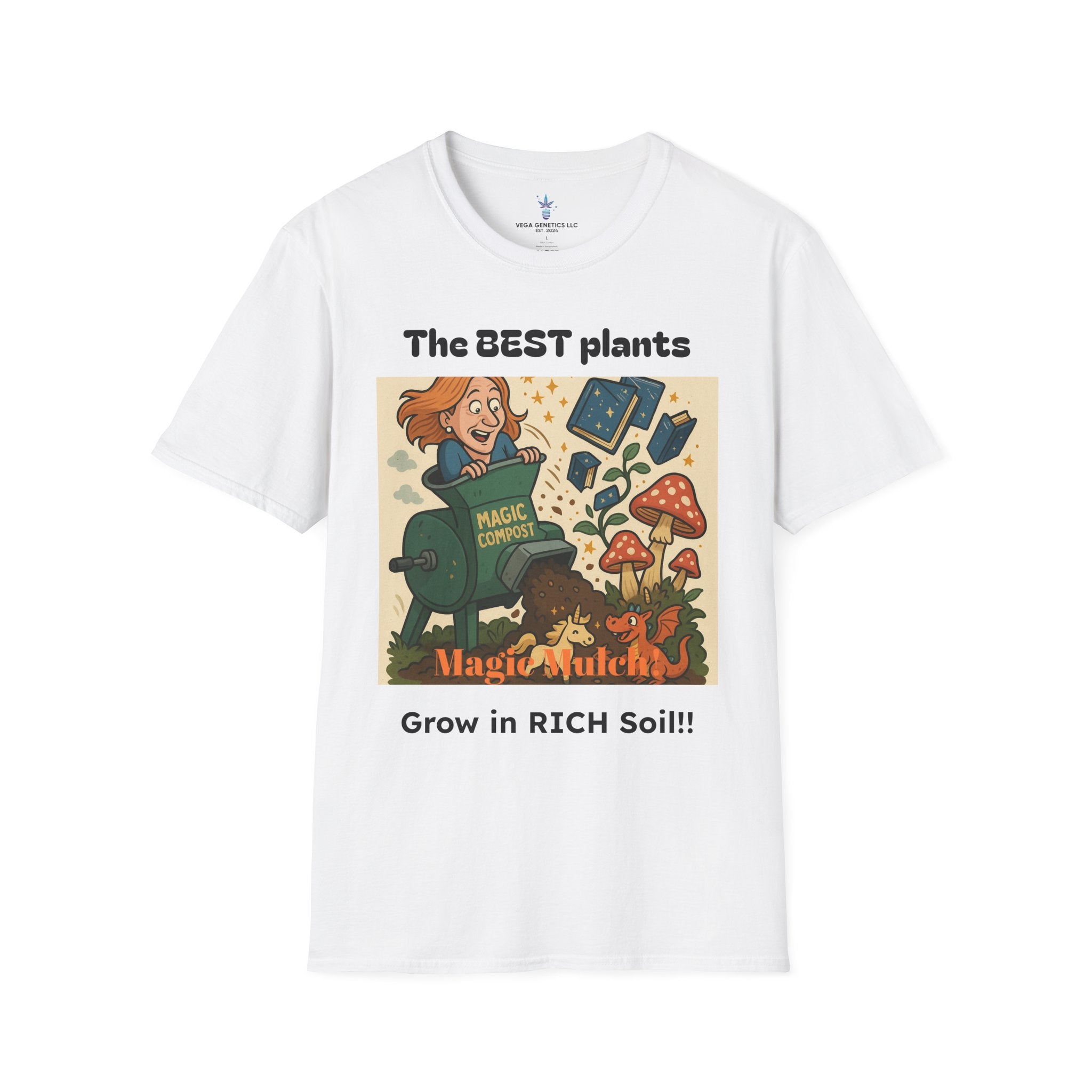 Magic Mulch Funny Gardening T-Shirt, Plant Lover Gift, Eco-Friendly Shirt, Sustainable Fashion, Gardening Humor Tee, Magic Mulch Quote