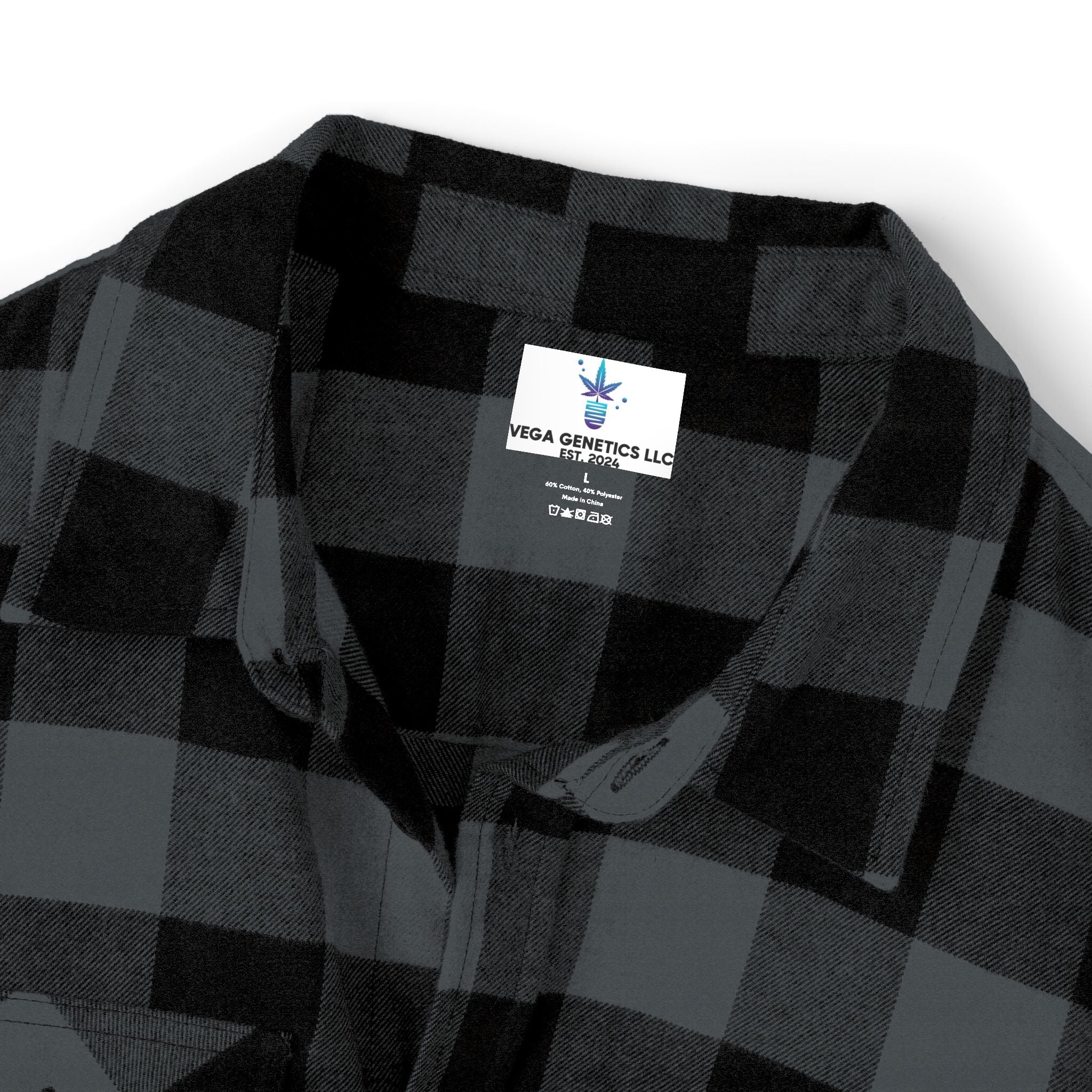 Cozy Unisex Vega Print Flannel Shirt, Perfect for Fall, Outdoor Adventures, Casual Wear, Comfortable Layering Option, Ideal Gift for Holidays