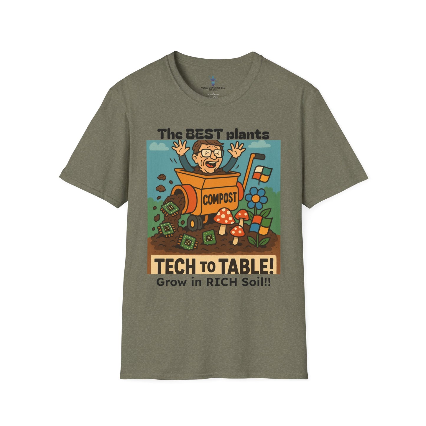 Tech to Table Funny Gardening T-Shirt, Plant Lover Gift, Eco-Friendly Shirt, Sustainable Fashion, Gardening Humor Tee, Tech to Table Quote