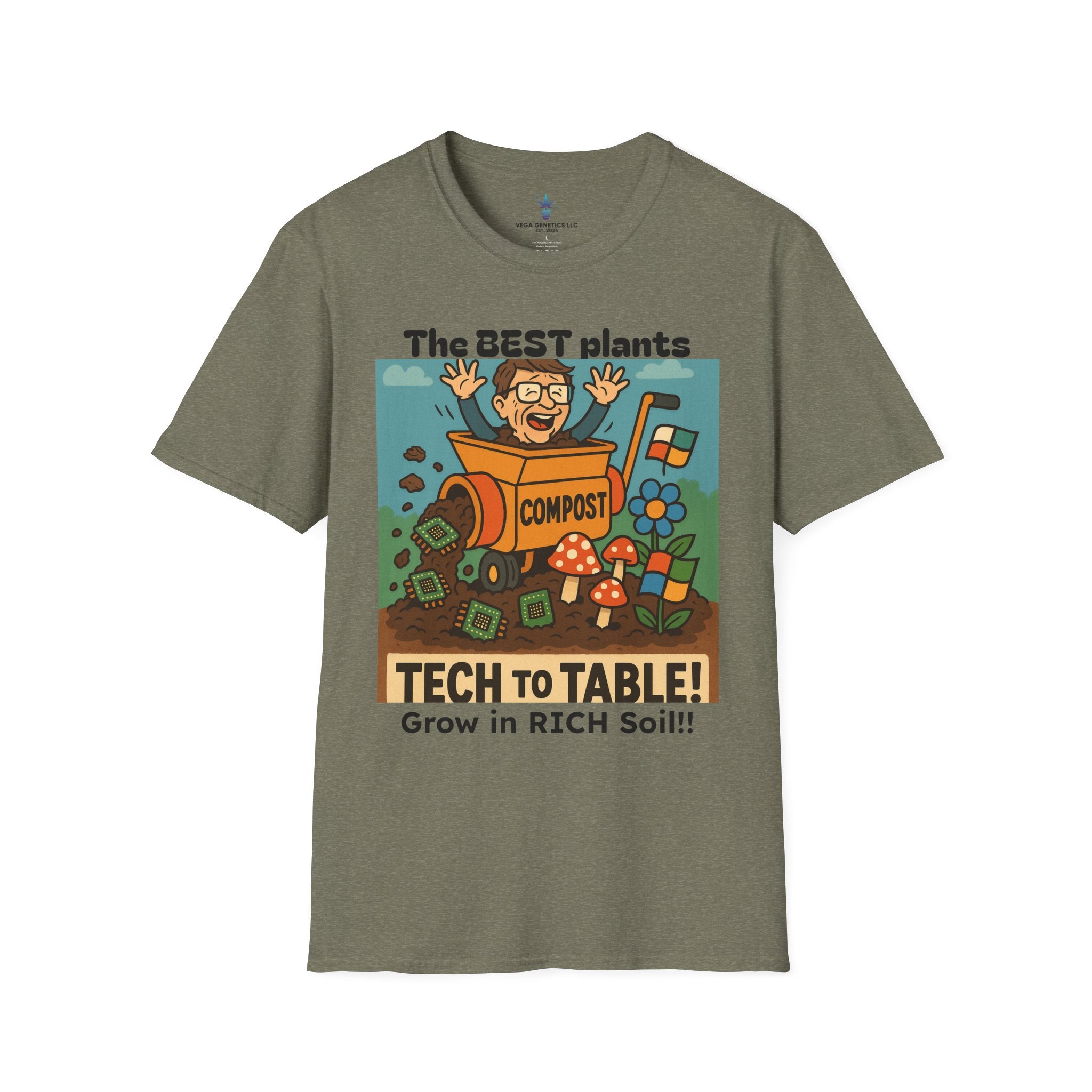Tech to Table Funny Gardening T-Shirt, Plant Lover Gift, Eco-Friendly Shirt, Sustainable Fashion, Gardening Humor Tee, Tech to Table Quote