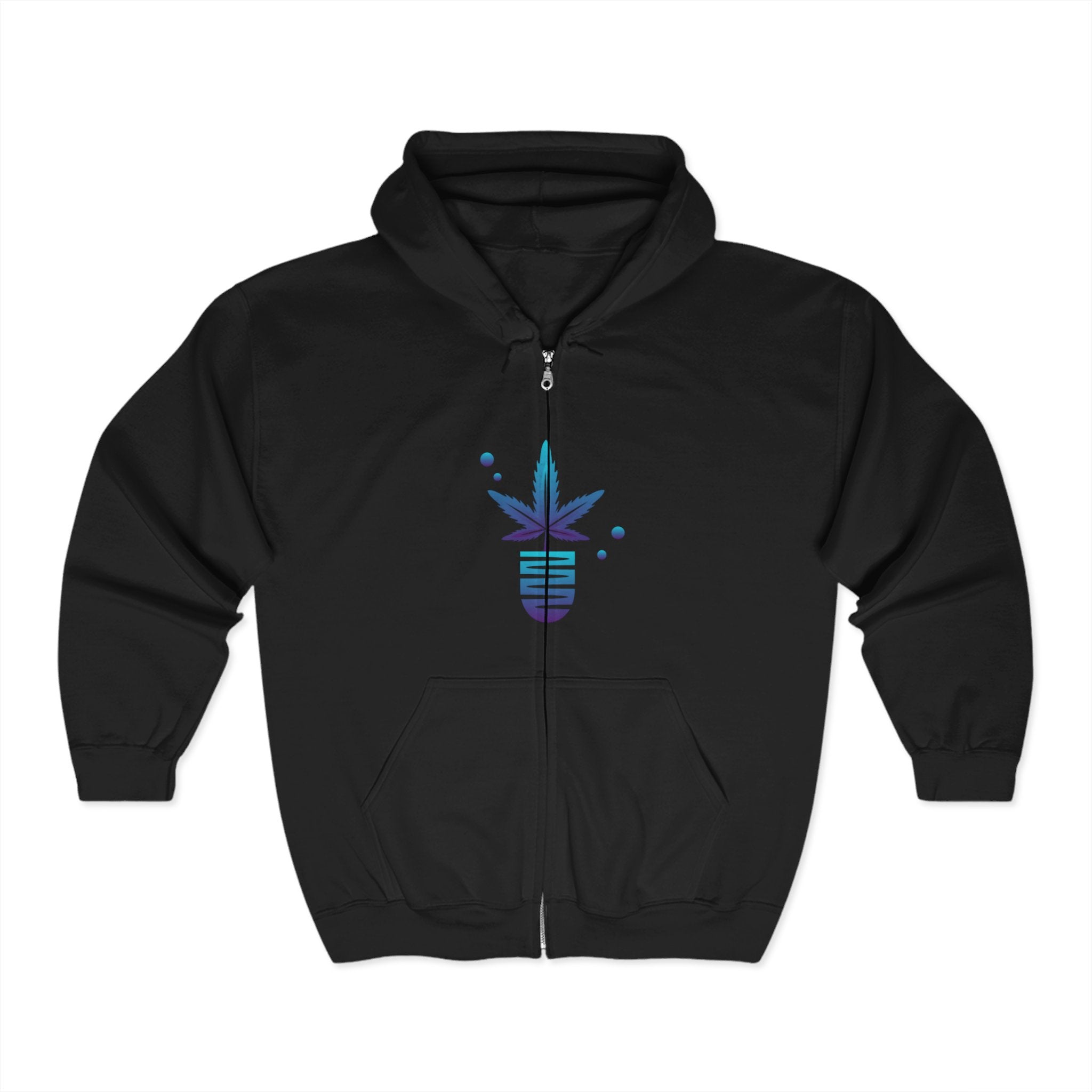Vega Genetics Cannabis Full Zip Hoodie – Trendy Unisex Sweatshirt for Comfort & Style