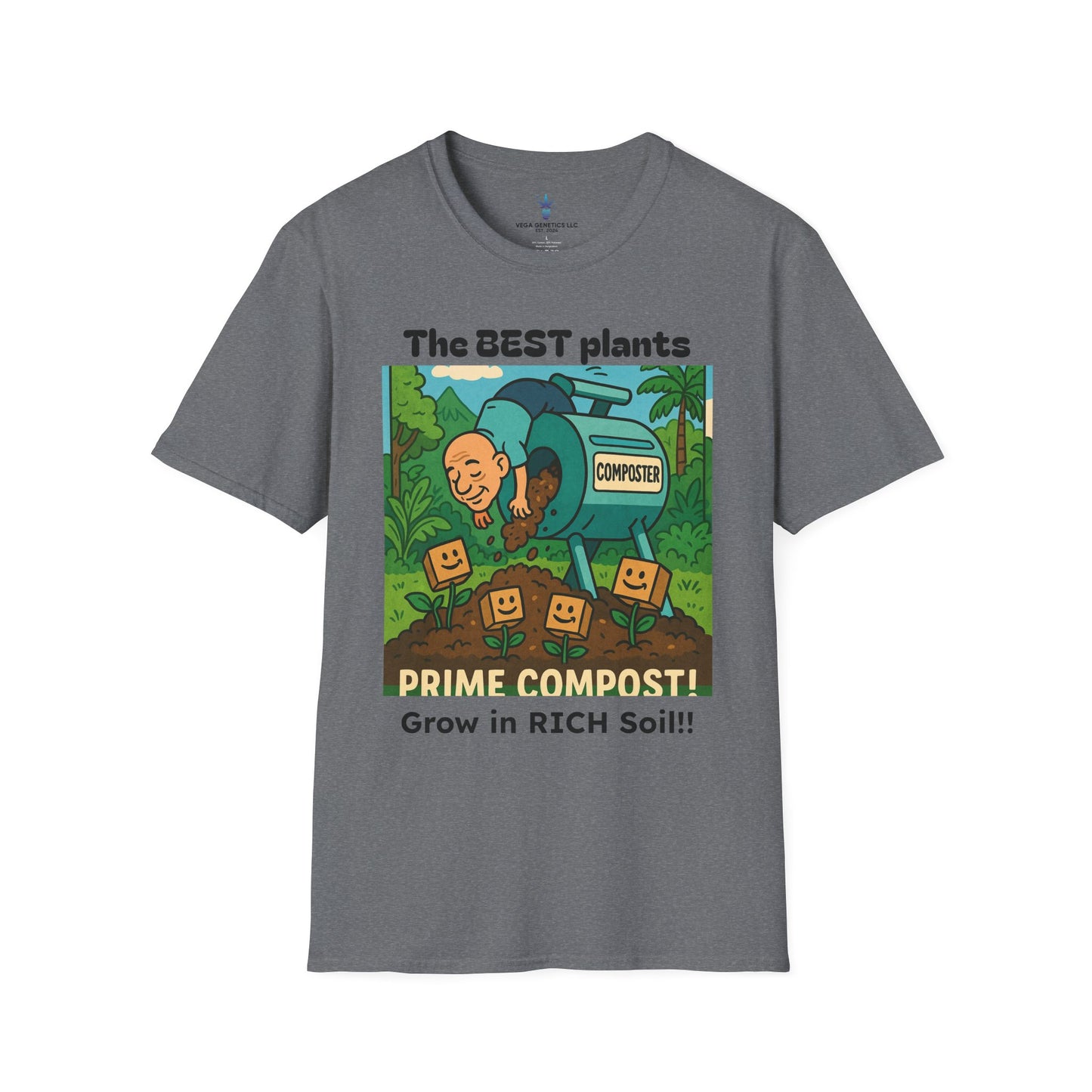 Prime Compost Funny Gardening T-Shirt, Plant Lover Gift, Eco-Friendly Shirt, Sustainable Fashion, Gardening Humor Tee, Prime Compost Quote