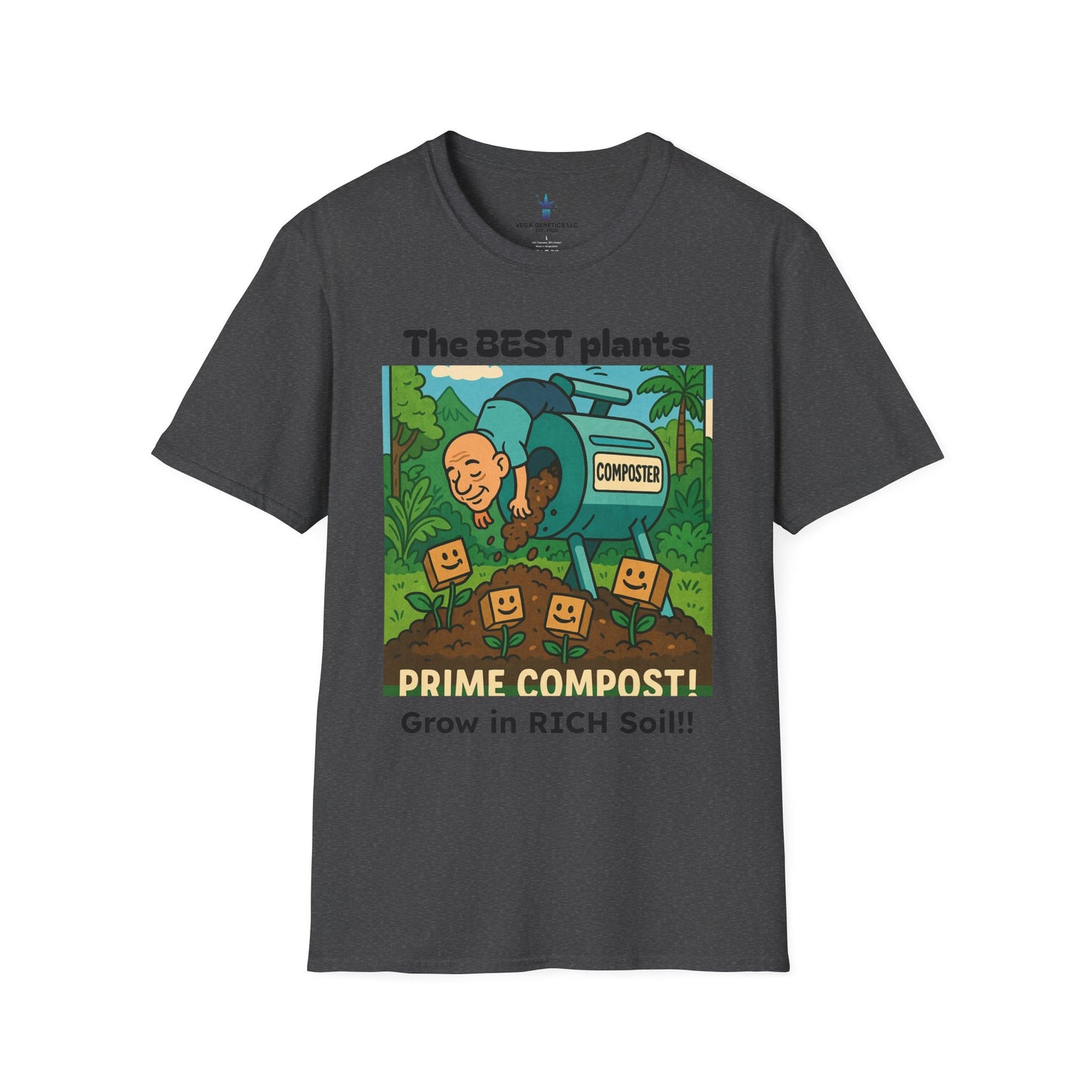 Prime Compost Funny Gardening T-Shirt, Plant Lover Gift, Eco-Friendly Shirt, Sustainable Fashion, Gardening Humor Tee, Prime Compost Quote