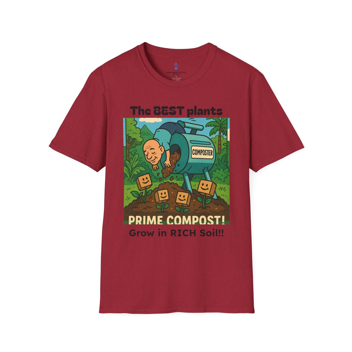 Prime Compost Funny Gardening T-Shirt, Plant Lover Gift, Eco-Friendly Shirt, Sustainable Fashion, Gardening Humor Tee, Prime Compost Quote