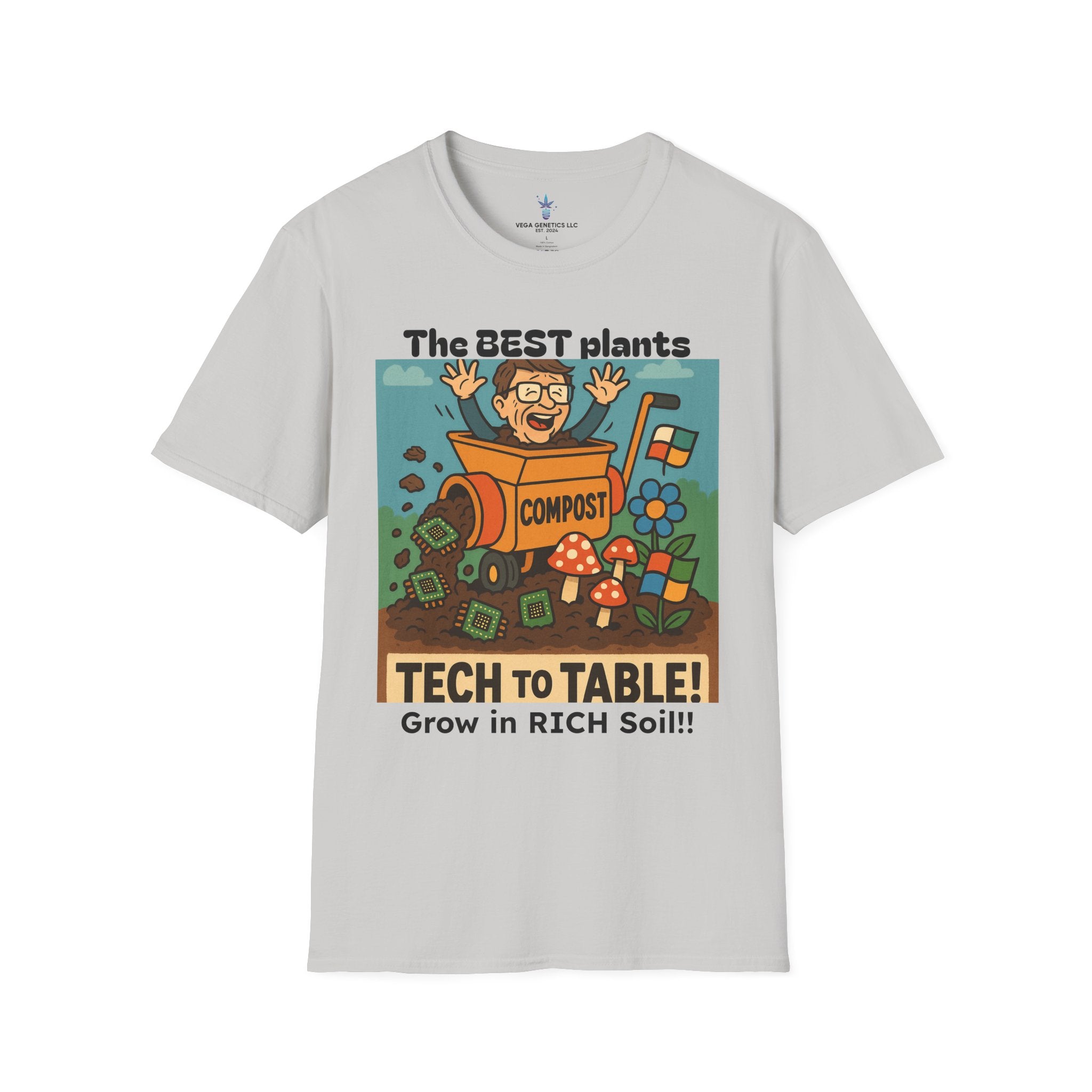 Tech to Table Funny Gardening T-Shirt, Plant Lover Gift, Eco-Friendly Shirt, Sustainable Fashion, Gardening Humor Tee, Tech to Table Quote