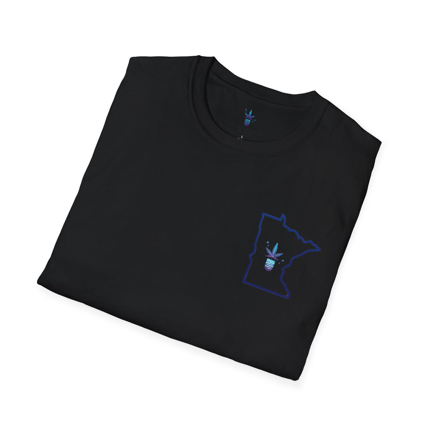 Minnesota Outline Vega Print Unisex Softstyle T-Shirt - Stylish MN State Love Tee, Casual Wear, Travel Souvenir, Great Gift for Locals & Visitors