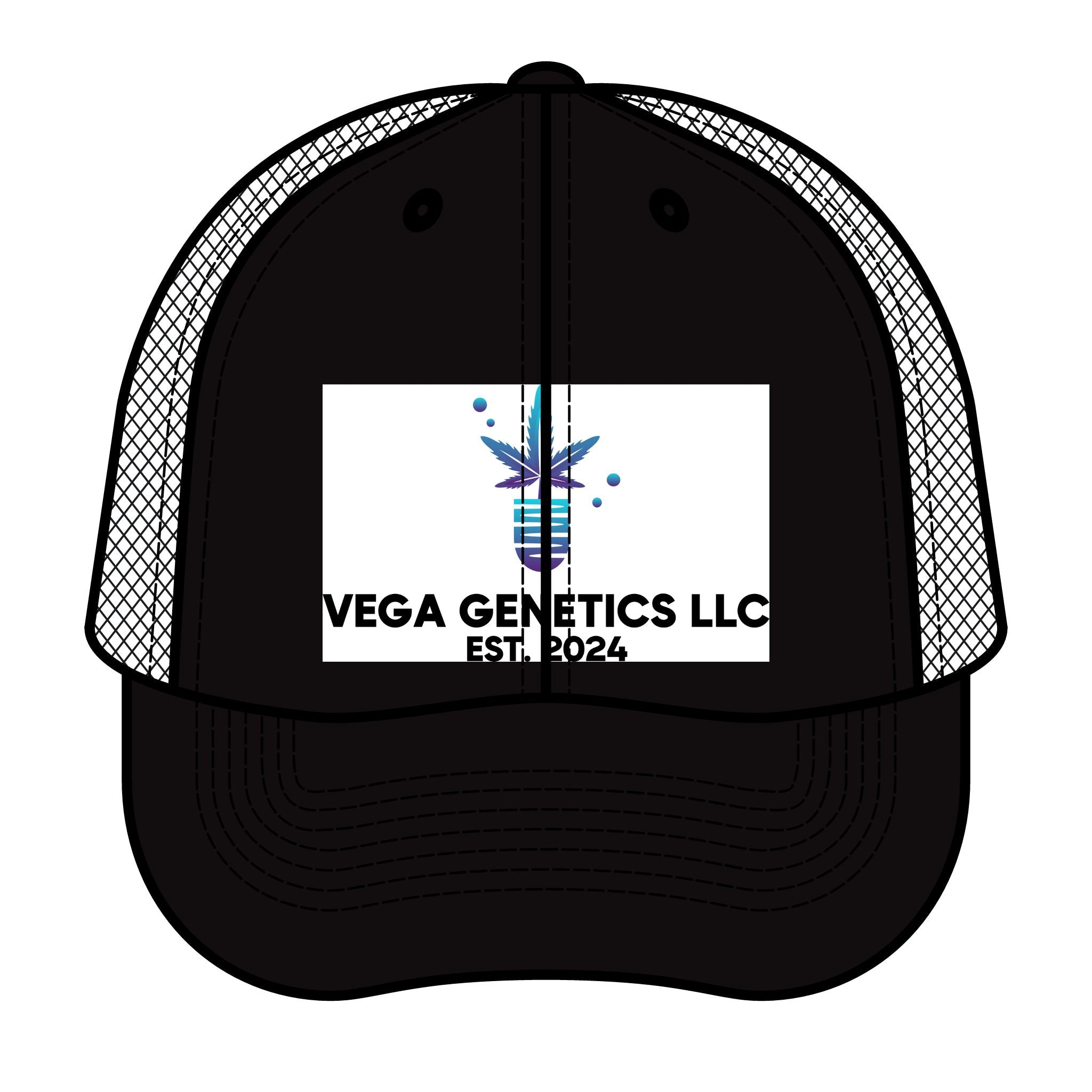Retro Trucker Hat with Vega Genetics Logo - Stylish Headwear Perfect for Outdoor Adventures, Gifts, and Casual Wear