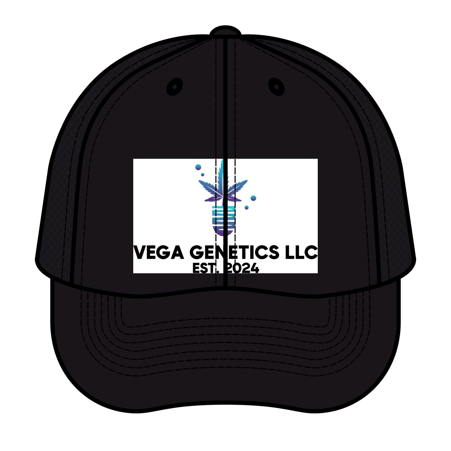 Retro Trucker Hat with Vega Genetics Logo - Stylish Headwear Perfect for Outdoor Adventures, Gifts, and Casual Wear