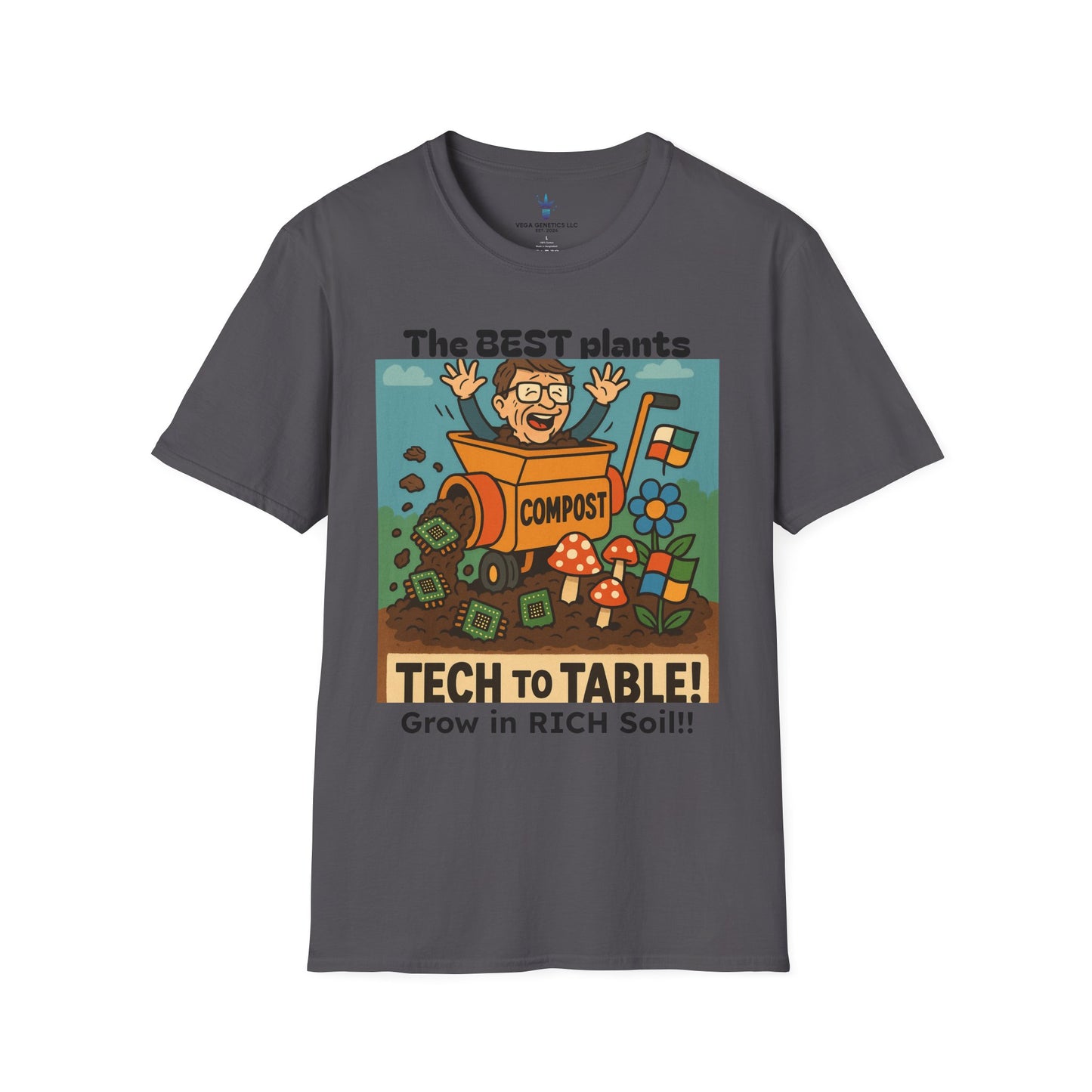 Tech to Table Funny Gardening T-Shirt, Plant Lover Gift, Eco-Friendly Shirt, Sustainable Fashion, Gardening Humor Tee, Tech to Table Quote