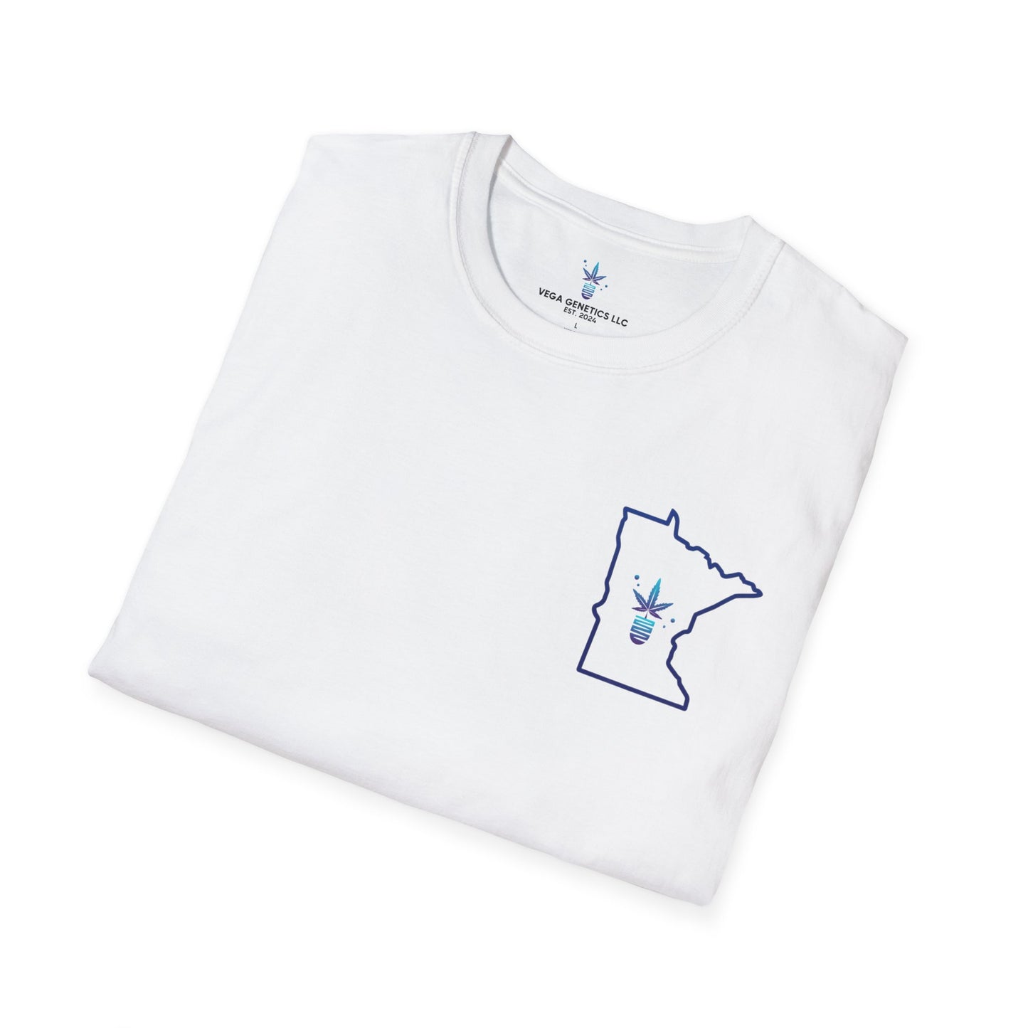 Minnesota Outline Vega Print Unisex Softstyle T-Shirt - Stylish MN State Love Tee, Casual Wear, Travel Souvenir, Great Gift for Locals & Visitors