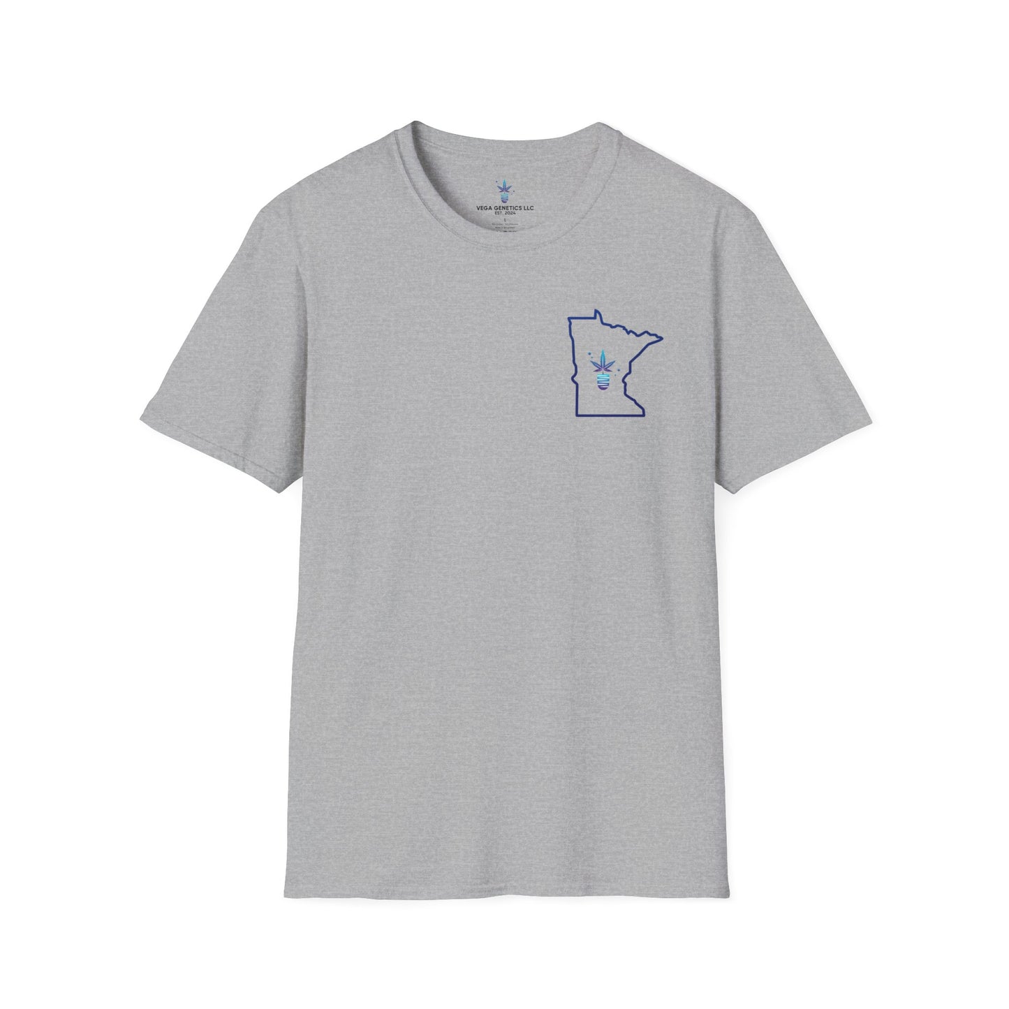 Minnesota Outline Vega Print Unisex Softstyle T-Shirt - Stylish MN State Love Tee, Casual Wear, Travel Souvenir, Great Gift for Locals & Visitors