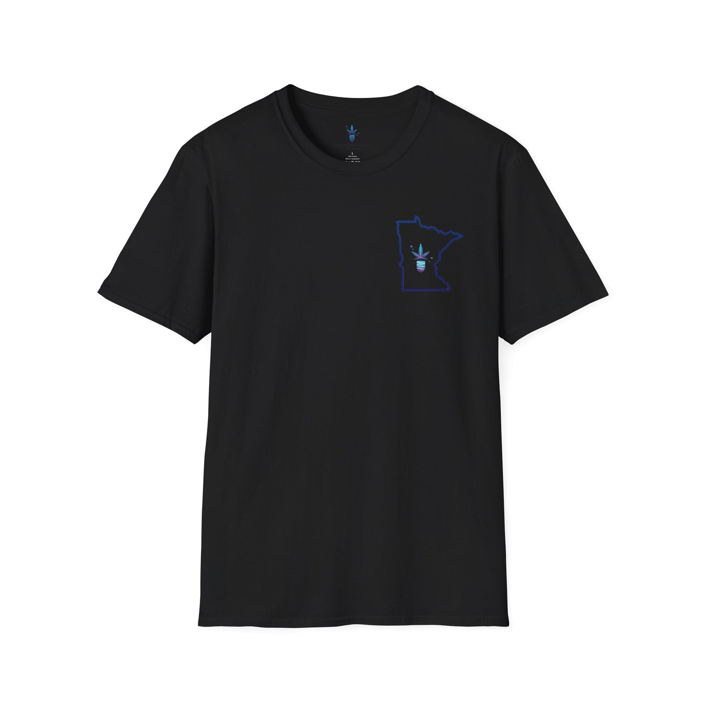 Minnesota Outline Vega Print Unisex Softstyle T-Shirt - Stylish MN State Love Tee, Casual Wear, Travel Souvenir, Great Gift for Locals & Visitors